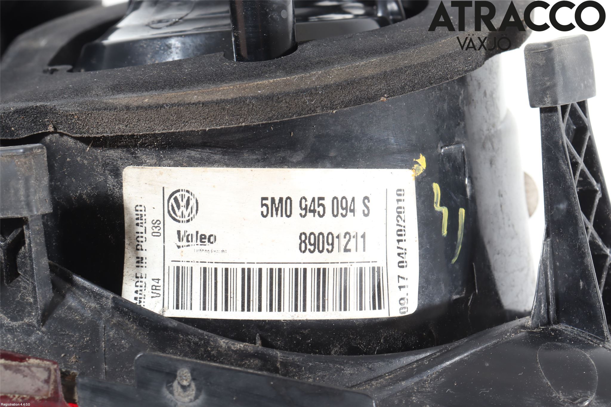 Volkswagen VW GOLF PLUS/CROSS GOLF 04-14 Bakljus Lucka Hö