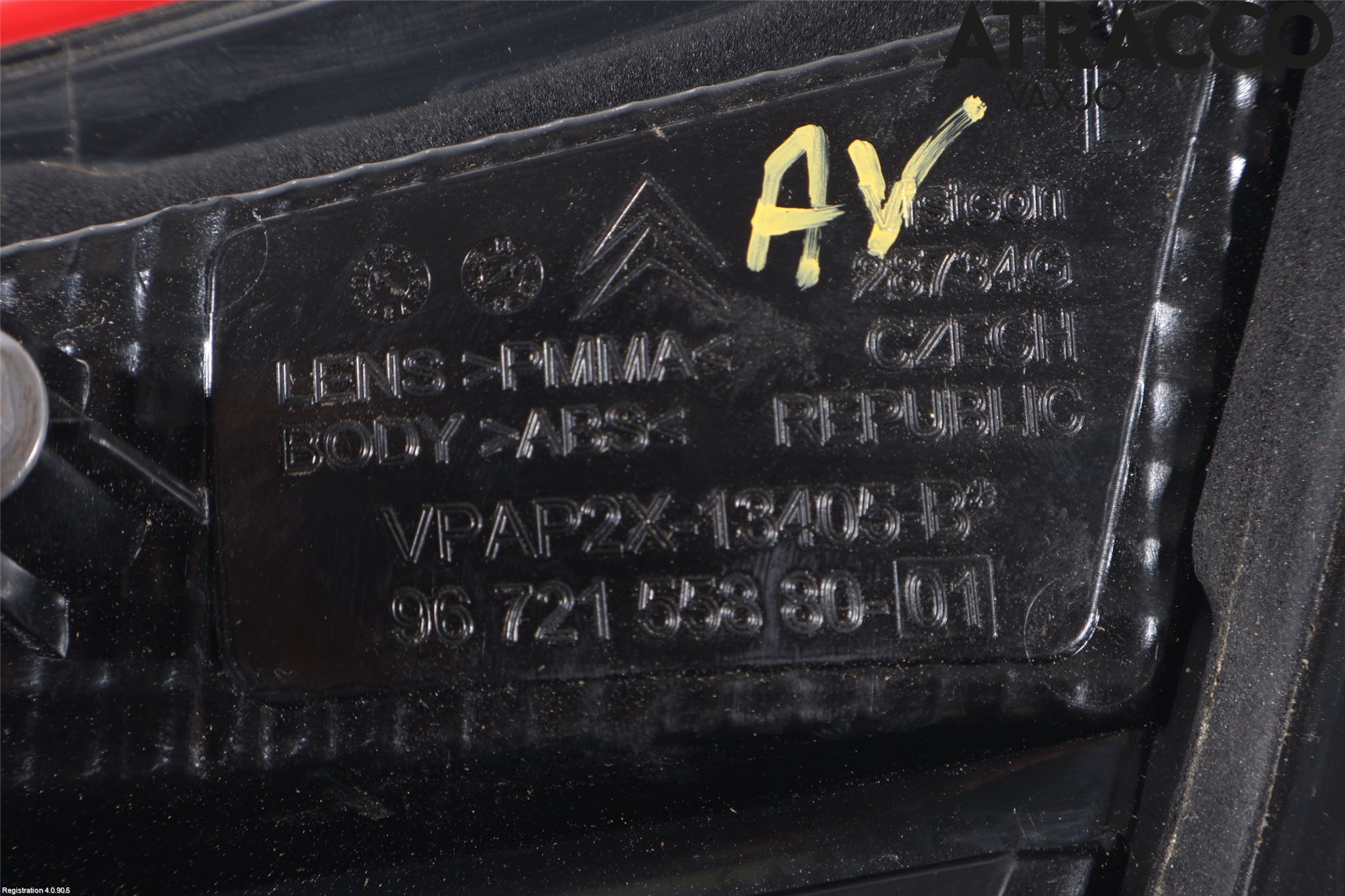 Citroen C4 II 11-18 Bakljus Lucka Vä