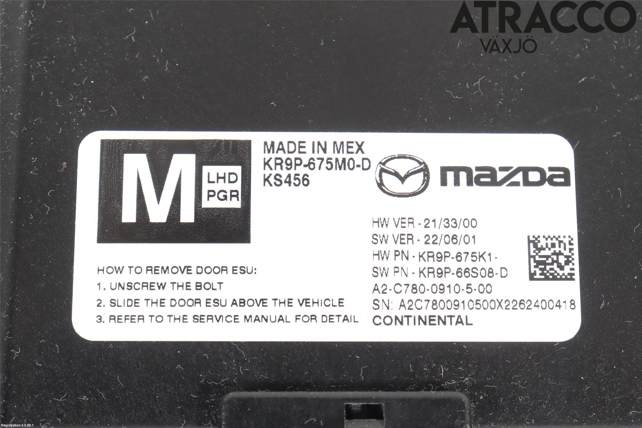 Mazda CX-60 22- Styrenhet Dörr