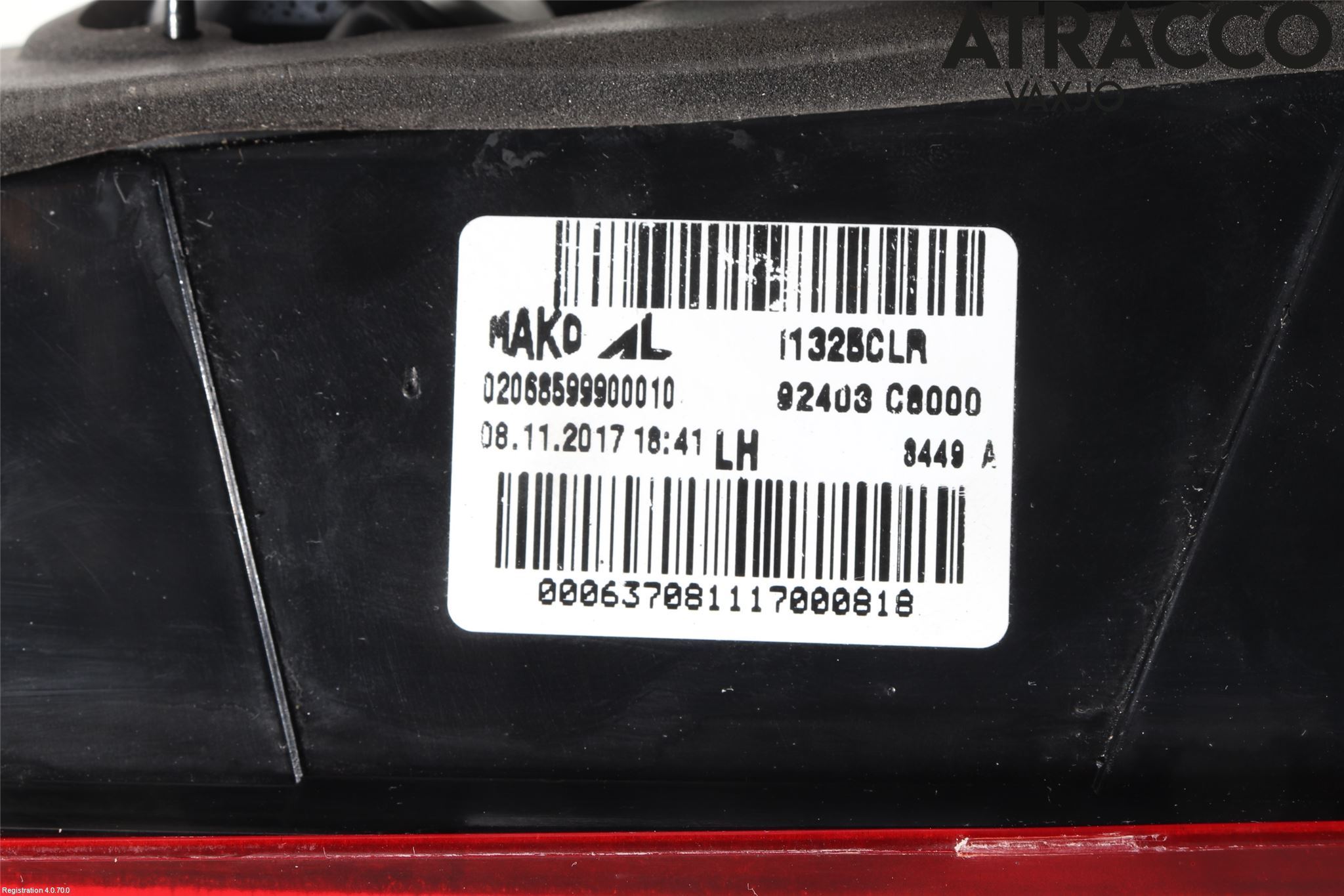 Hyundai i20 GB 15-20 Bakljus Lucka Vä