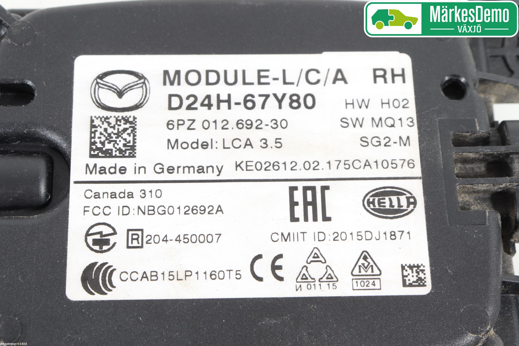 Mazda CX-3 Sensor Aktivt Kollisionsskydd