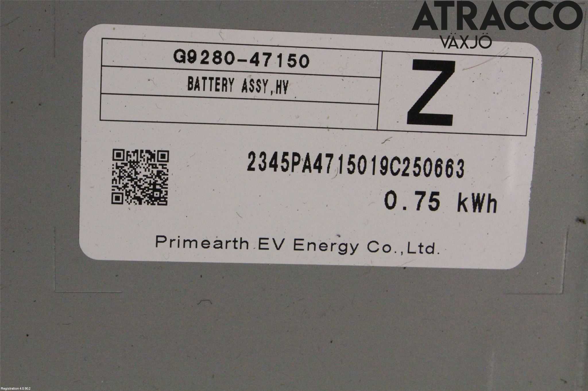 Toyota COROLLA 19- Batteri Högspänning