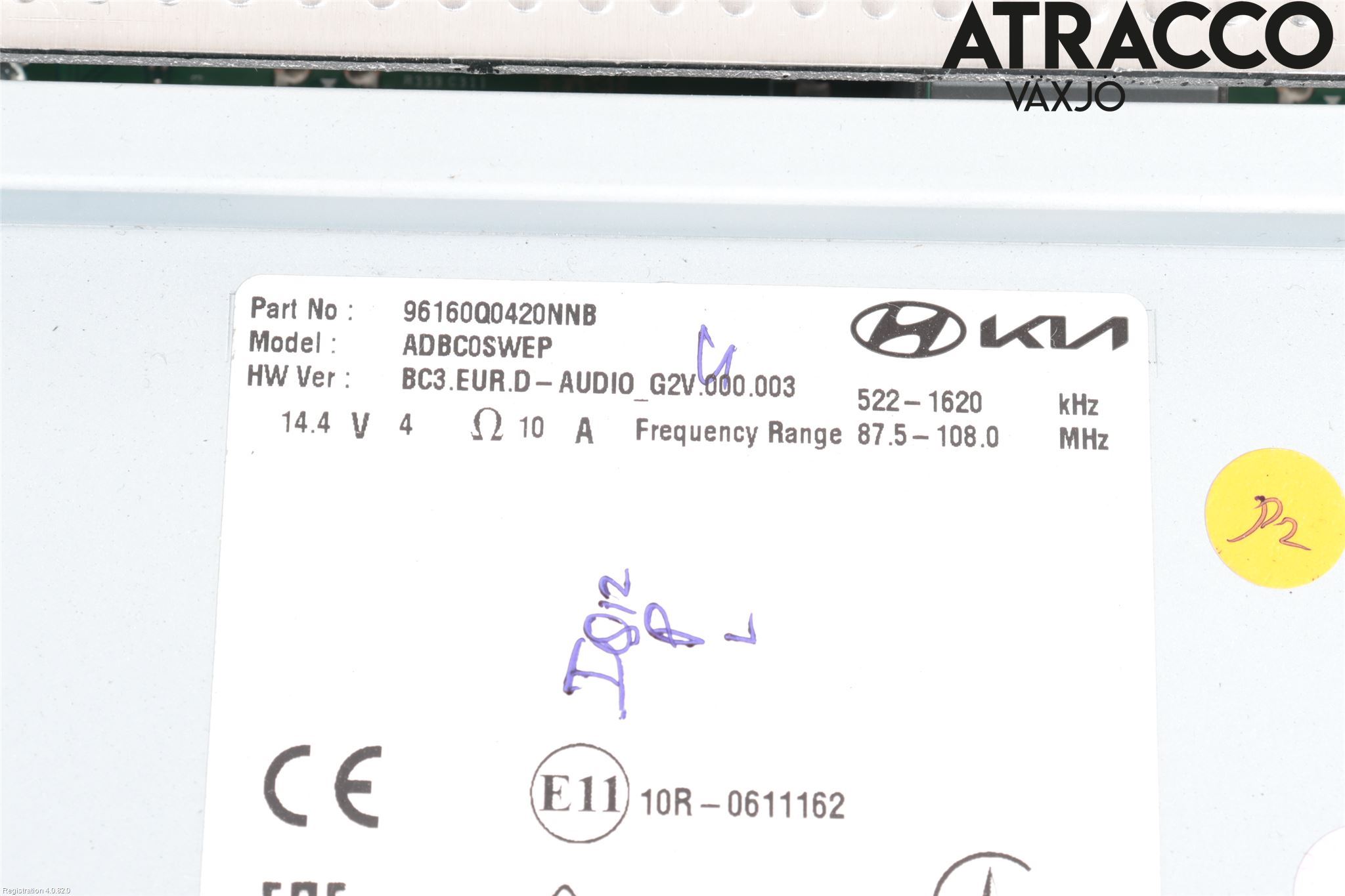 Hyundai i20 BC 21- Cd Radio - Multimediapanel
