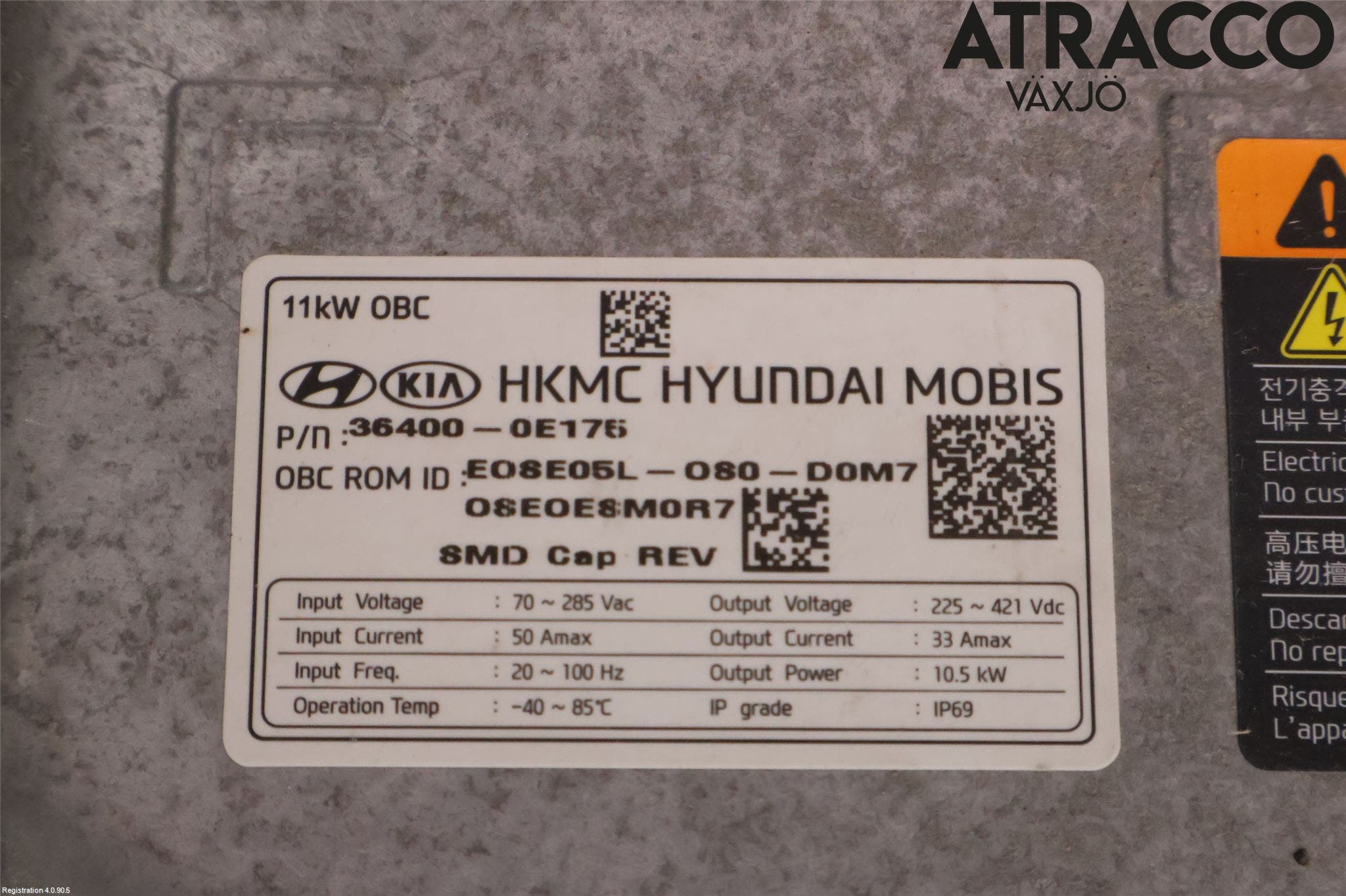 Hyundai KONA/ELECTRIC OS 18-23 Batteriladdare Högspänning