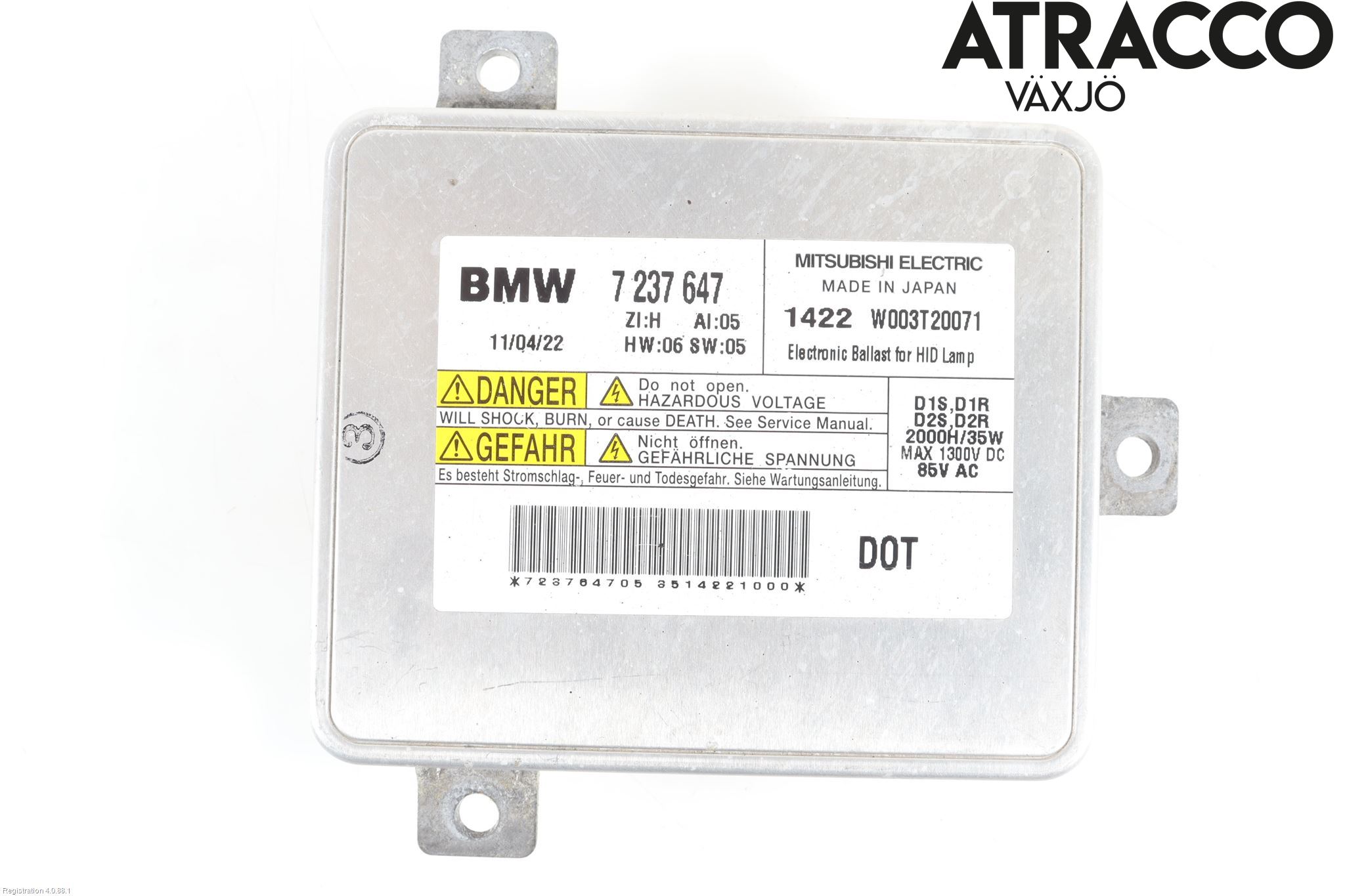BMW 5 F10/F11/F18 09-17 Styrenhet Strålkastare