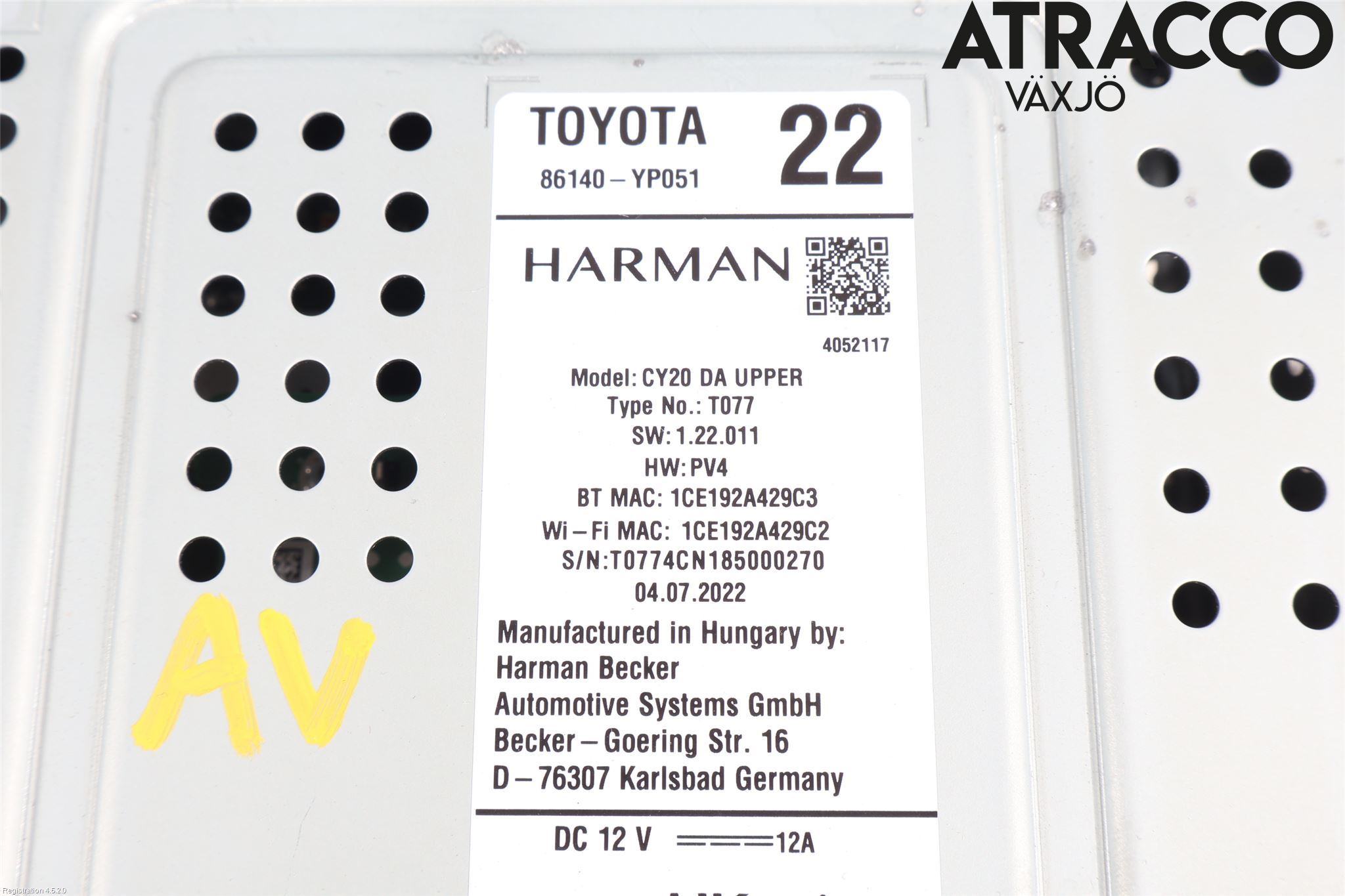 Toyota YARIS XP21 20- Cd Radio - Multimediapanel