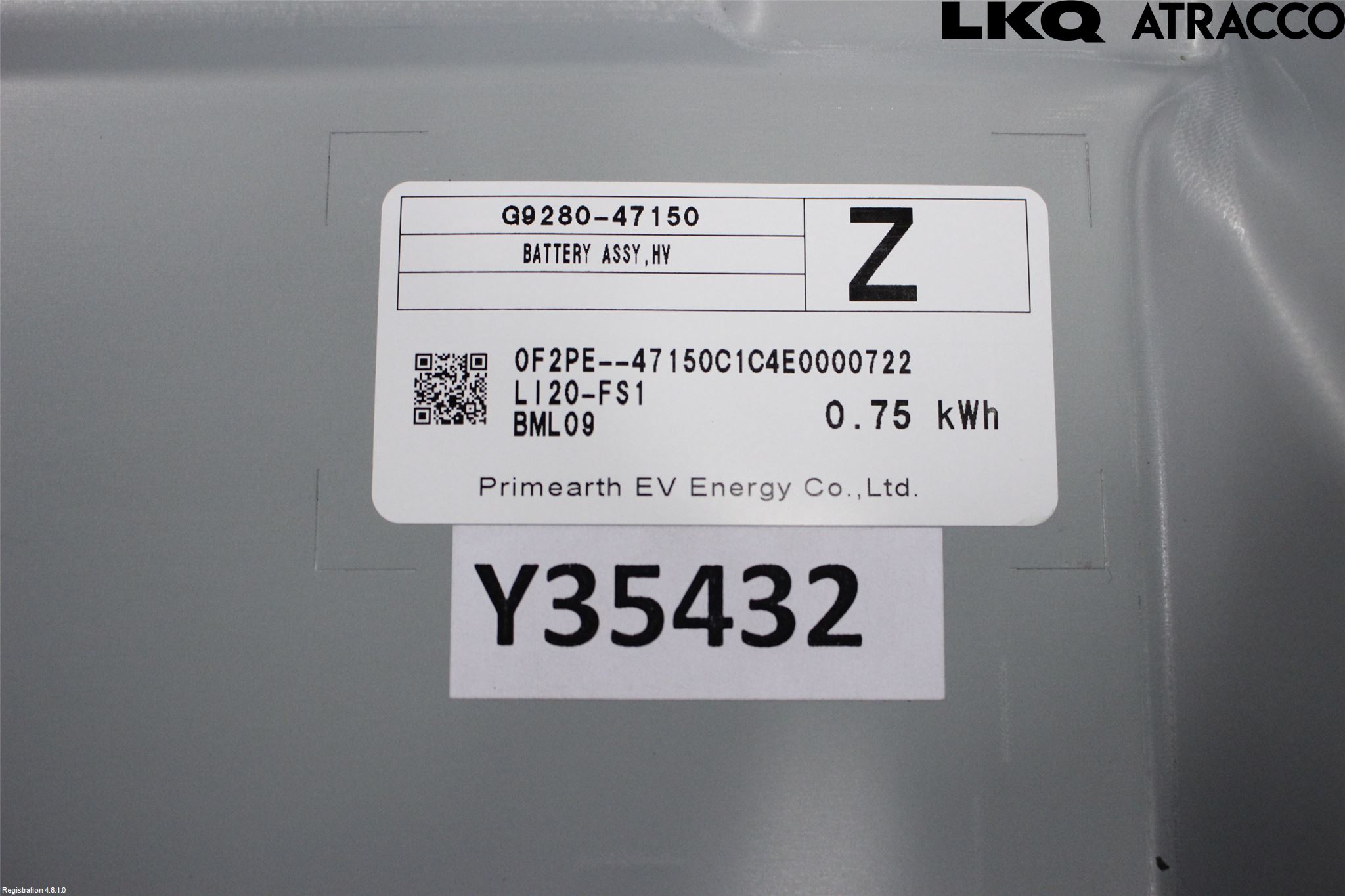 Toyota COROLLA 19- Batteri Högspänning