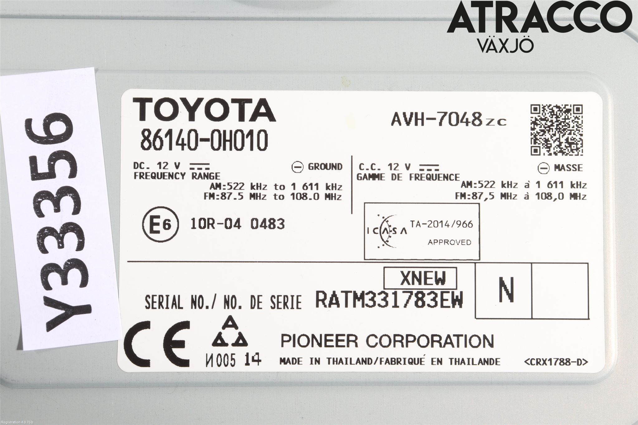 Toyota AYGO 15-21 Cd Radio - Multimediapanel