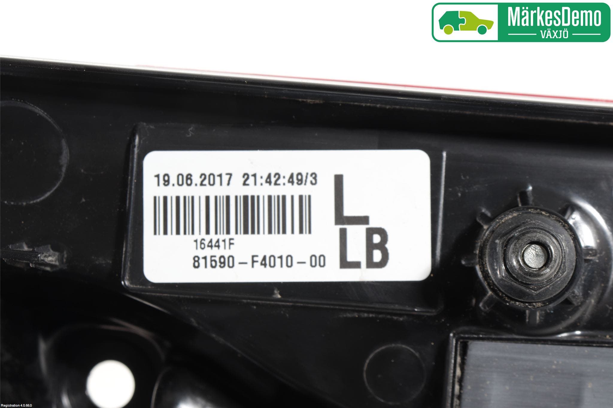 Toyota C-HR 16-23 Bakljus Lucka Vä