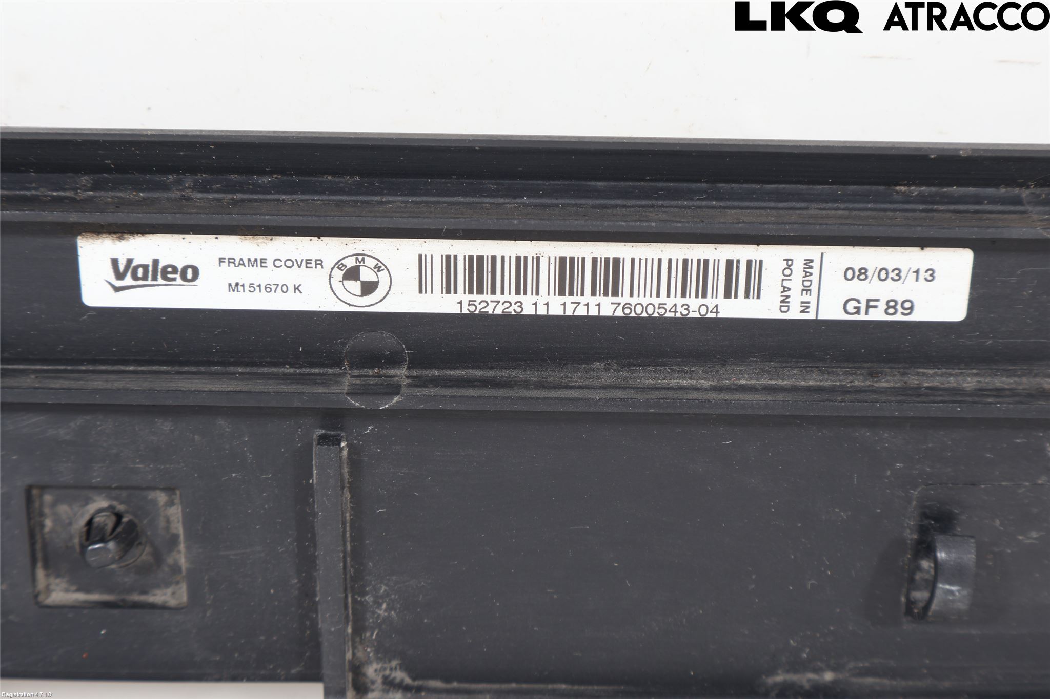 BMW 3 F30/F31/F80 12-19 Deflektor Plåt-Plast Kylning