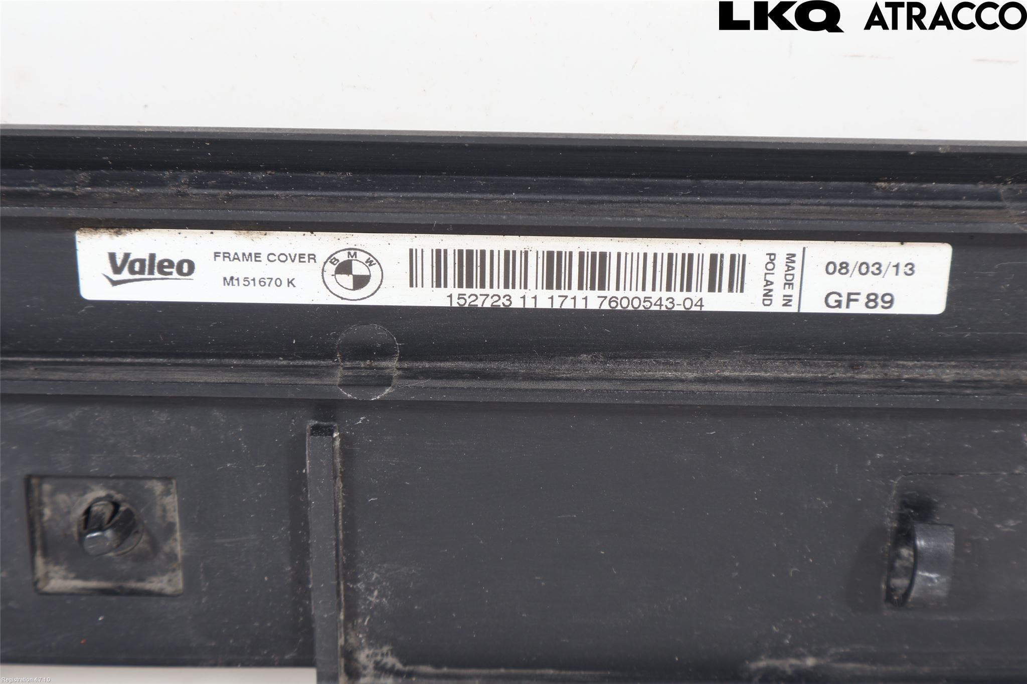 BMW 3 F30/F31/F80 12-19 Deflektor Plåt-Plast Kylning