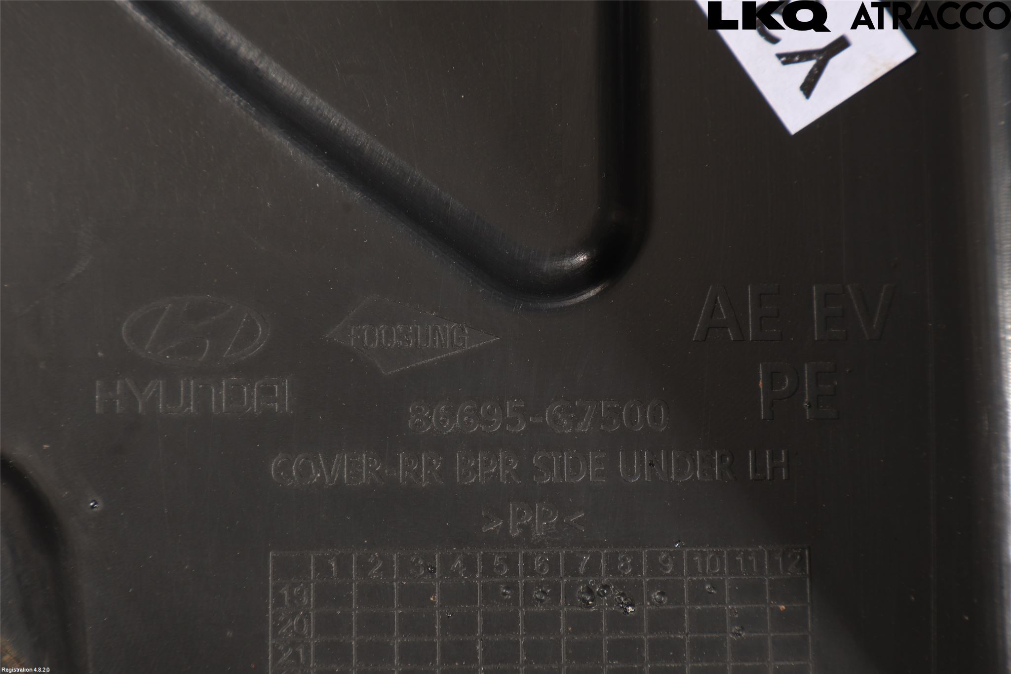 Hyundai IONIQ AE 17-22 Hasplåt Plåt-Plast