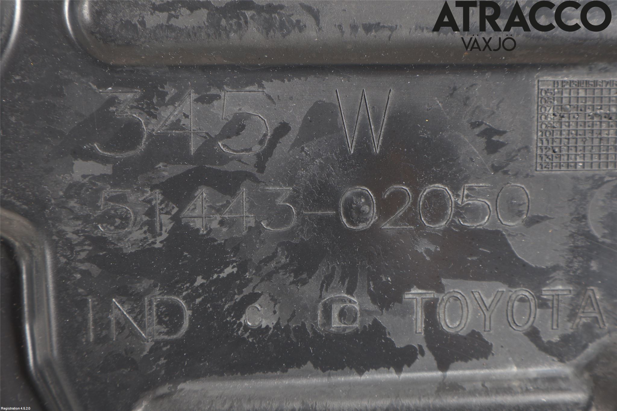 Toyota AURIS 13-19 Hasplåt Plåt-Plast