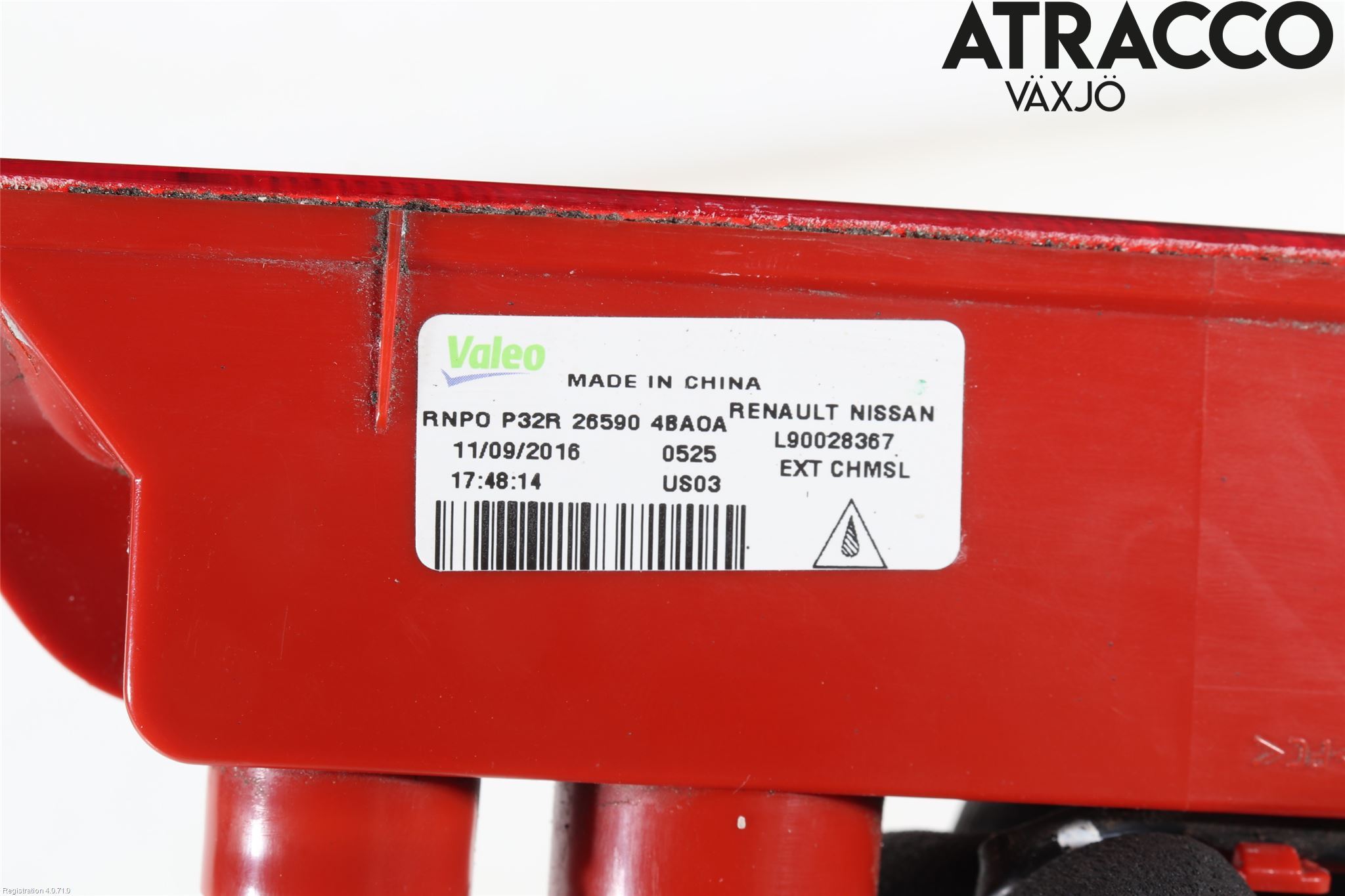 Nissan X-TRAIL 14-21 Bromsljus Bakruta