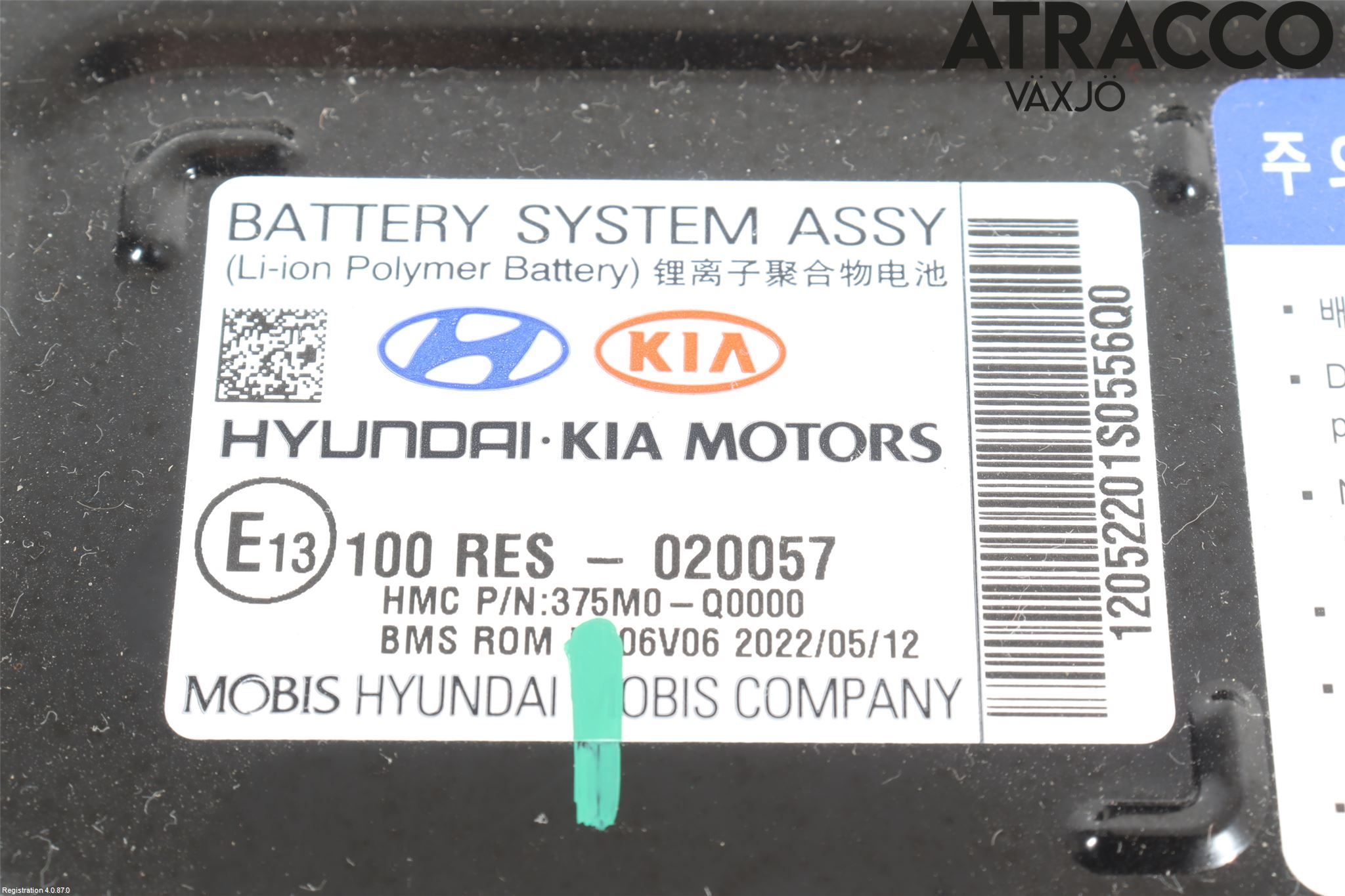 Hyundai i20 BC 21- Batteri Högspänning