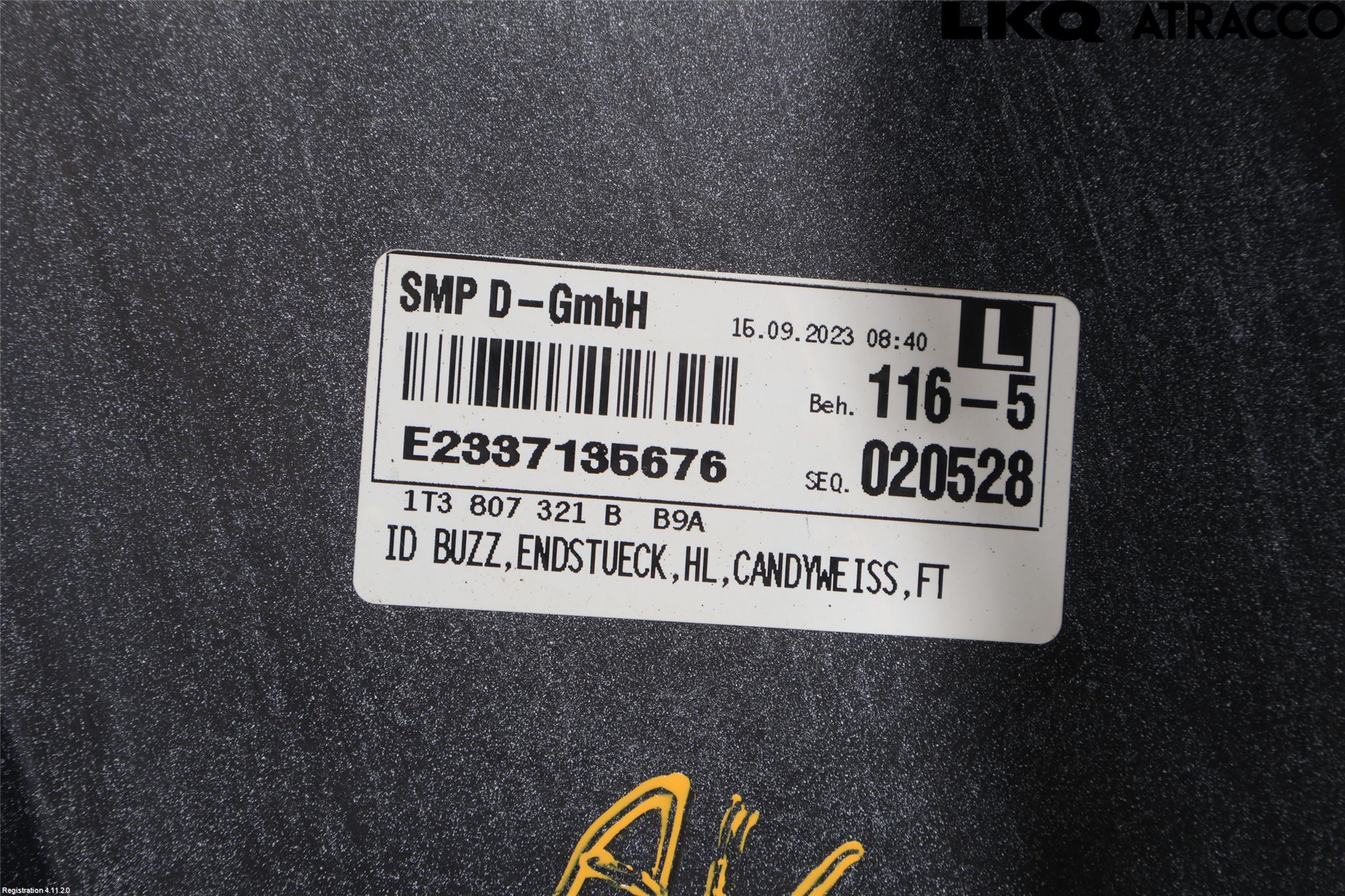 Volkswagen VW ID BUZZ/CARGO 22- Stötfångardel Bak Vä