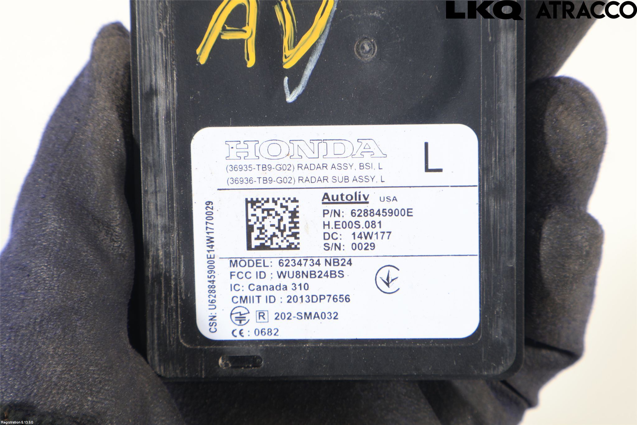 Honda CIVIC 12-16 Sensor Aktivt Kollisionsskydd