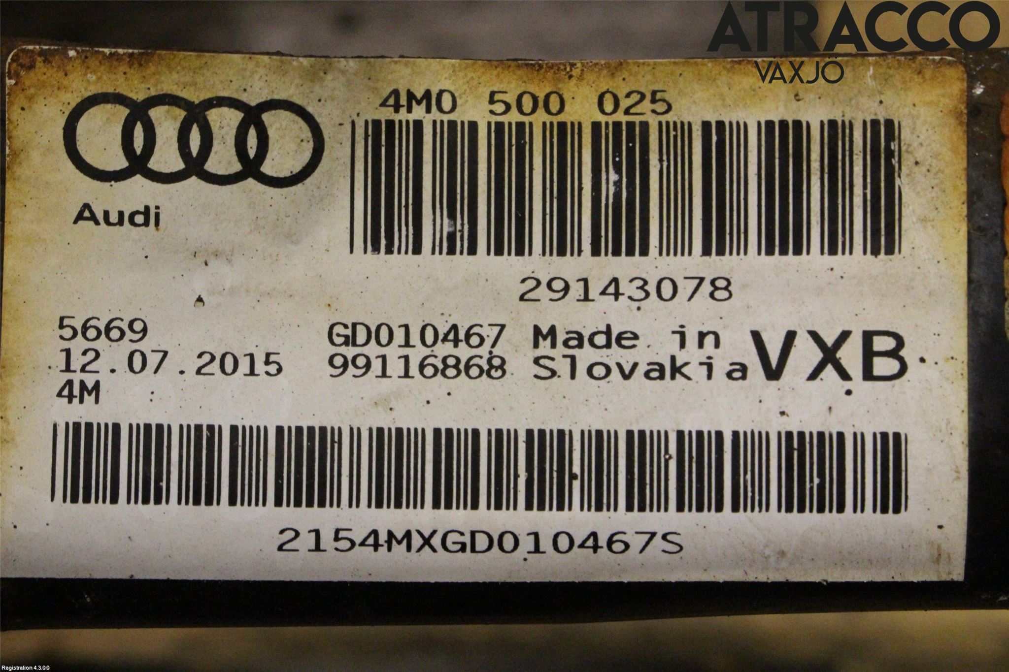 Audi Q7/SQ7 Bakaxelbalk