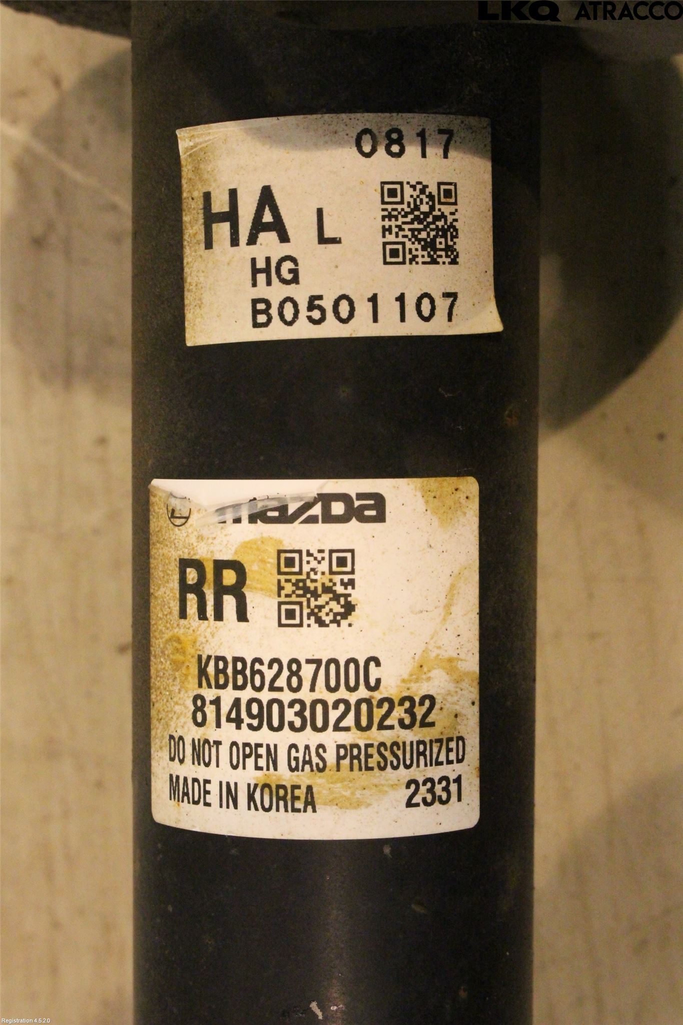 Mazda CX-60 22- Fjäderben Bak Vänster