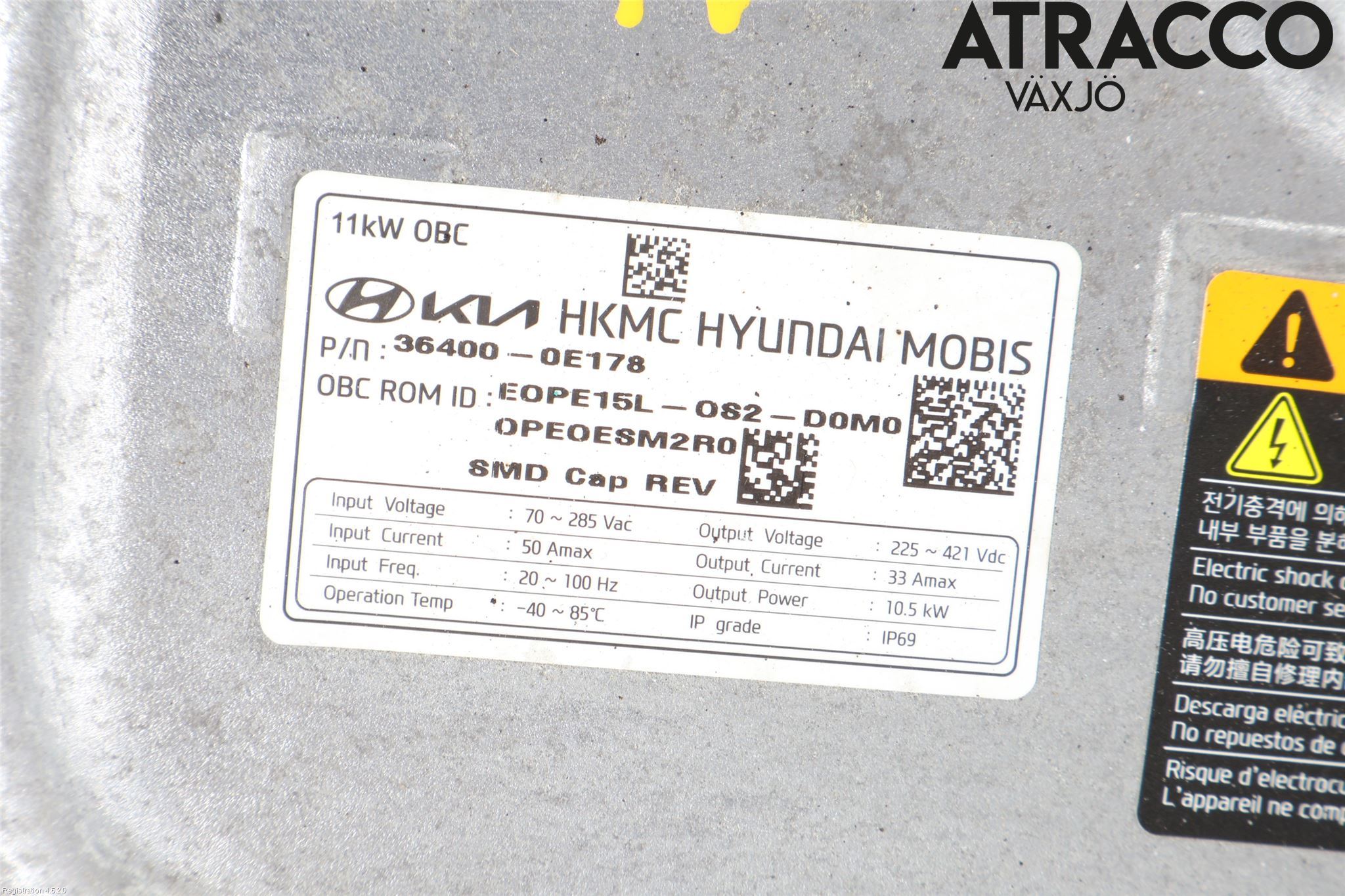 Hyundai KONA/ELECTRIC OS 18-23 Batteriladdare Högspänning