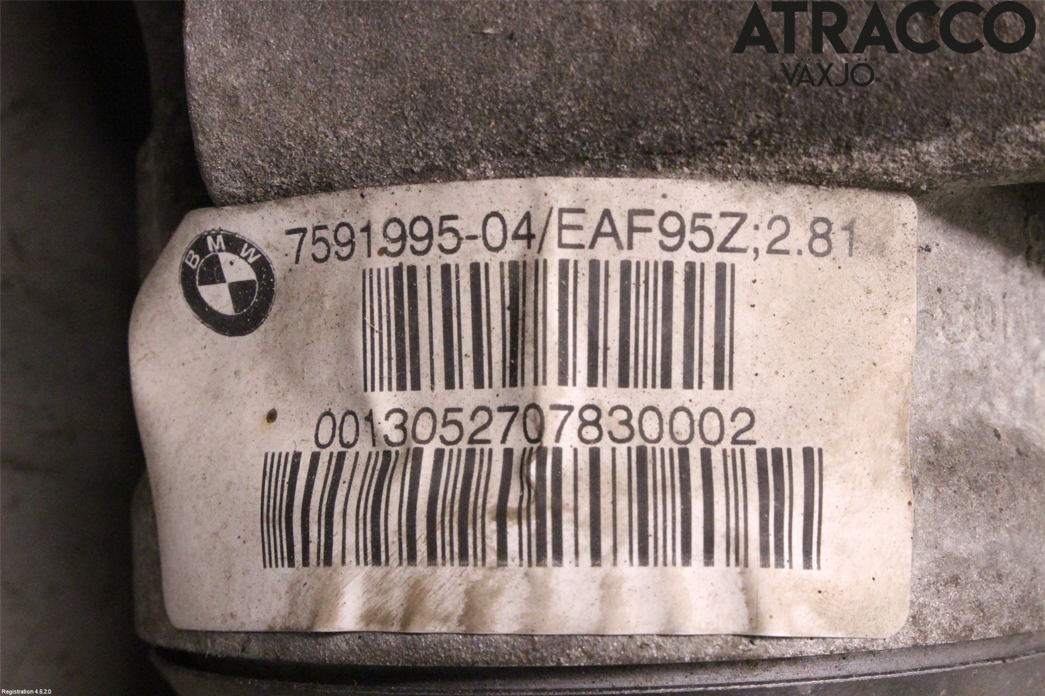 BMW 3 F30/F31/F80 12-19 Framvagn Diffrential