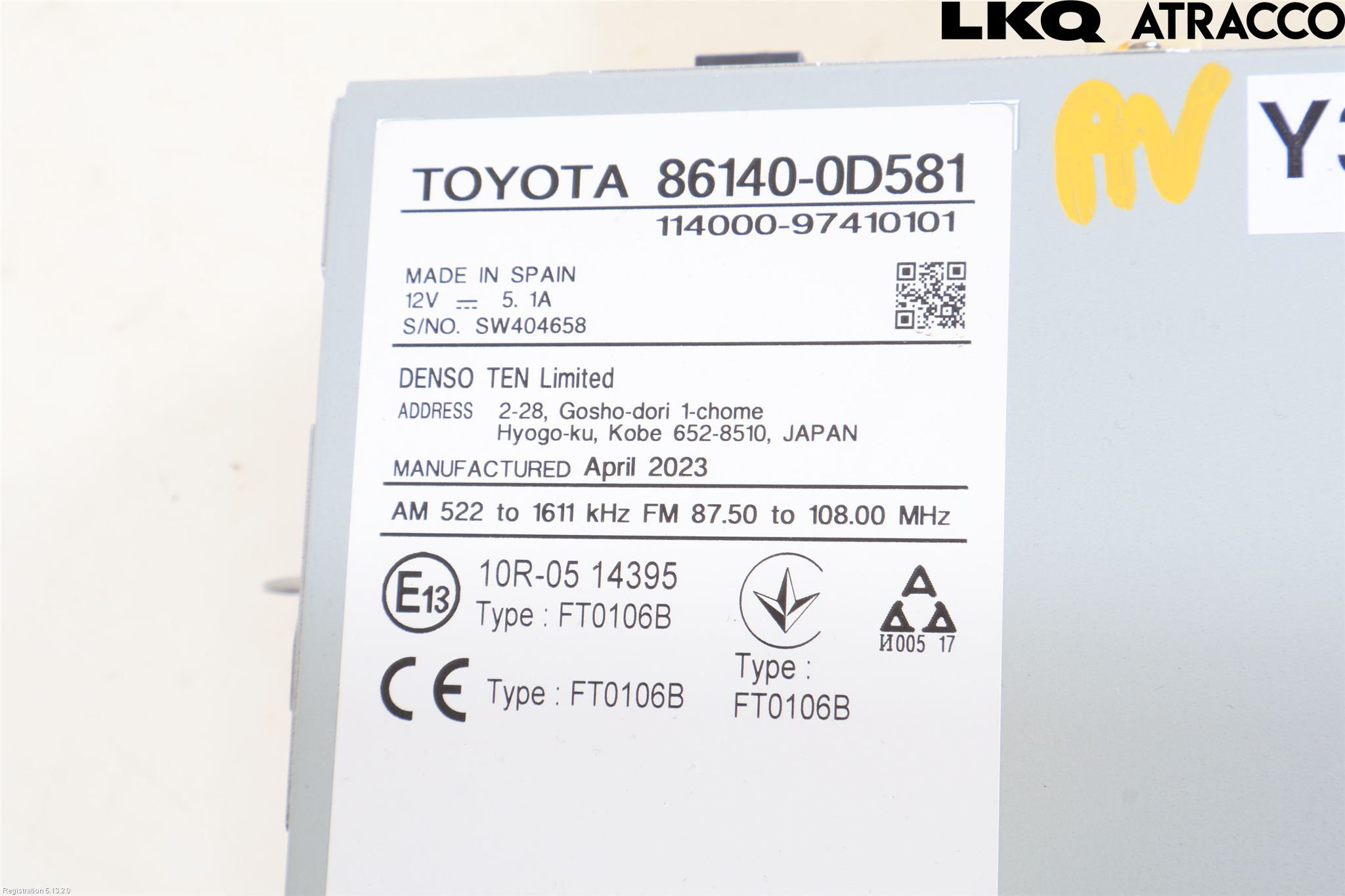 Toyota YARIS XP21 20- Cd Radio - Multimediapanel