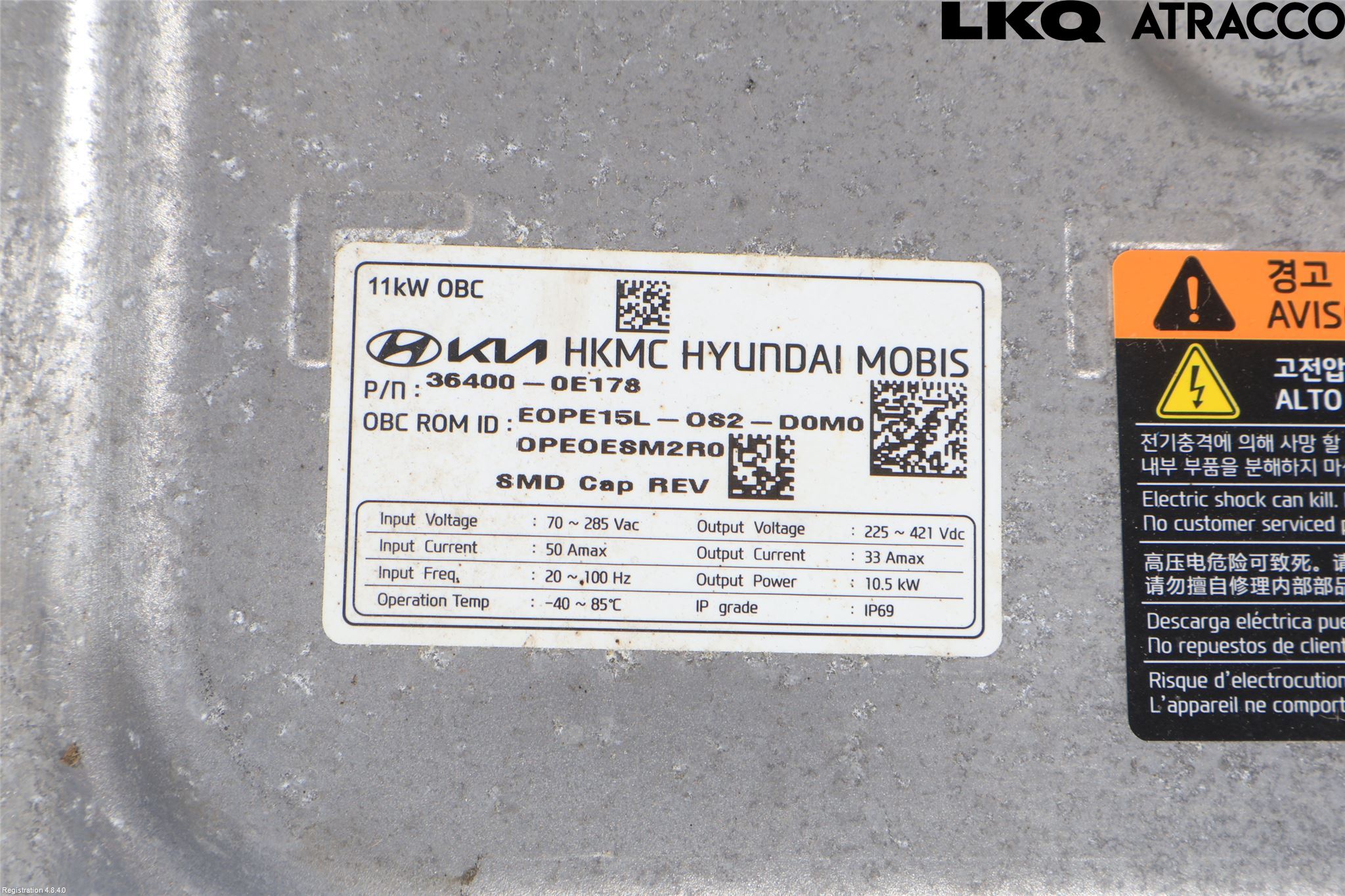 Hyundai KONA/ELECTRIC OS 18-23 Batteriladdare Högspänning