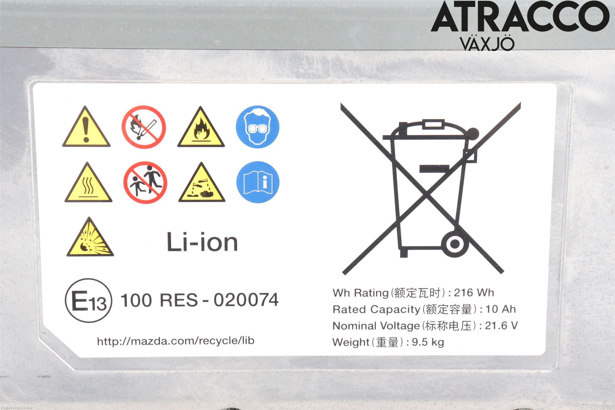 Mazda 3 IV 19- Batteri Högspänning
