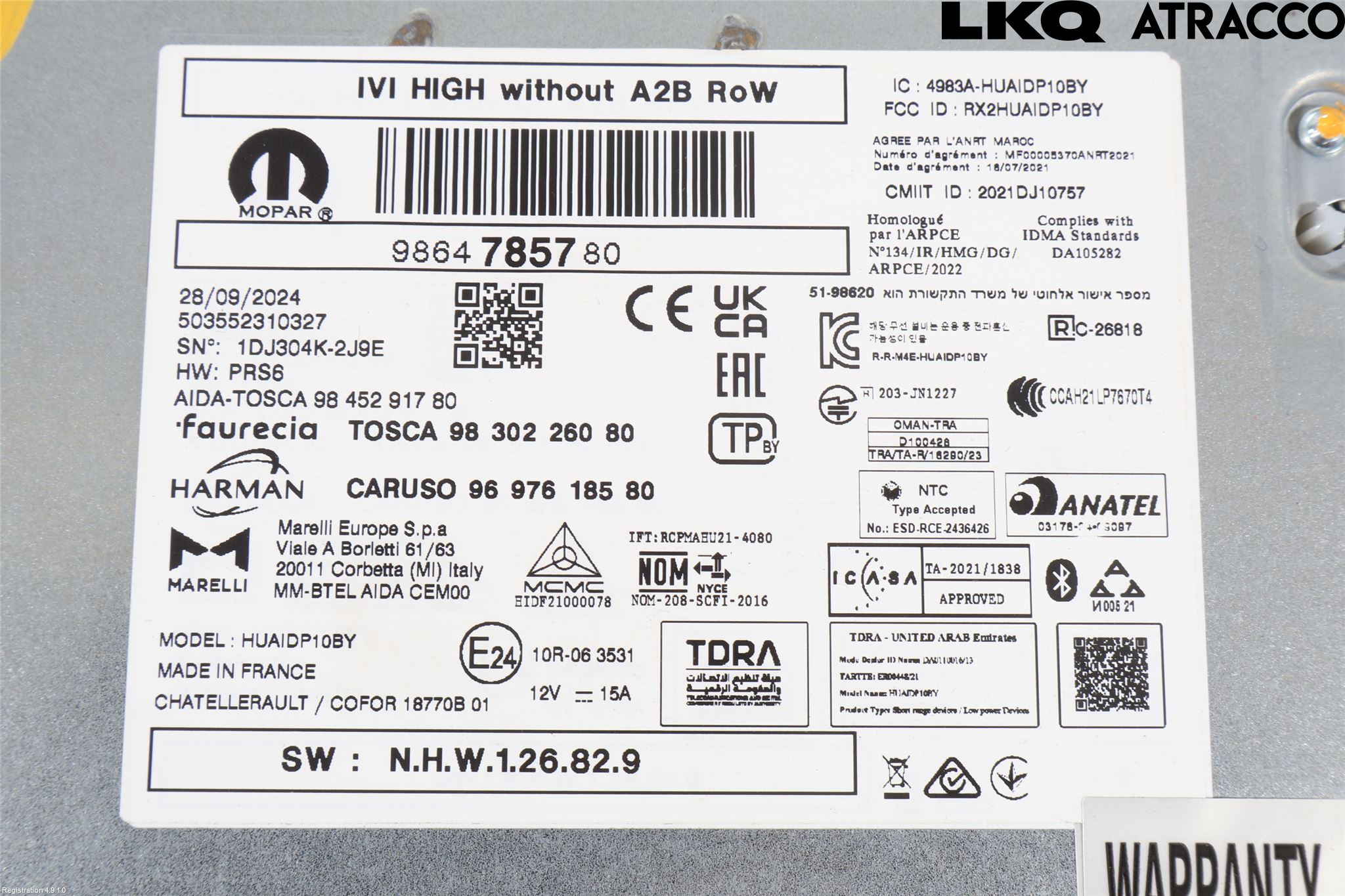 Peugeot 308/E-308 21- Cd Radio - Multimediapanel