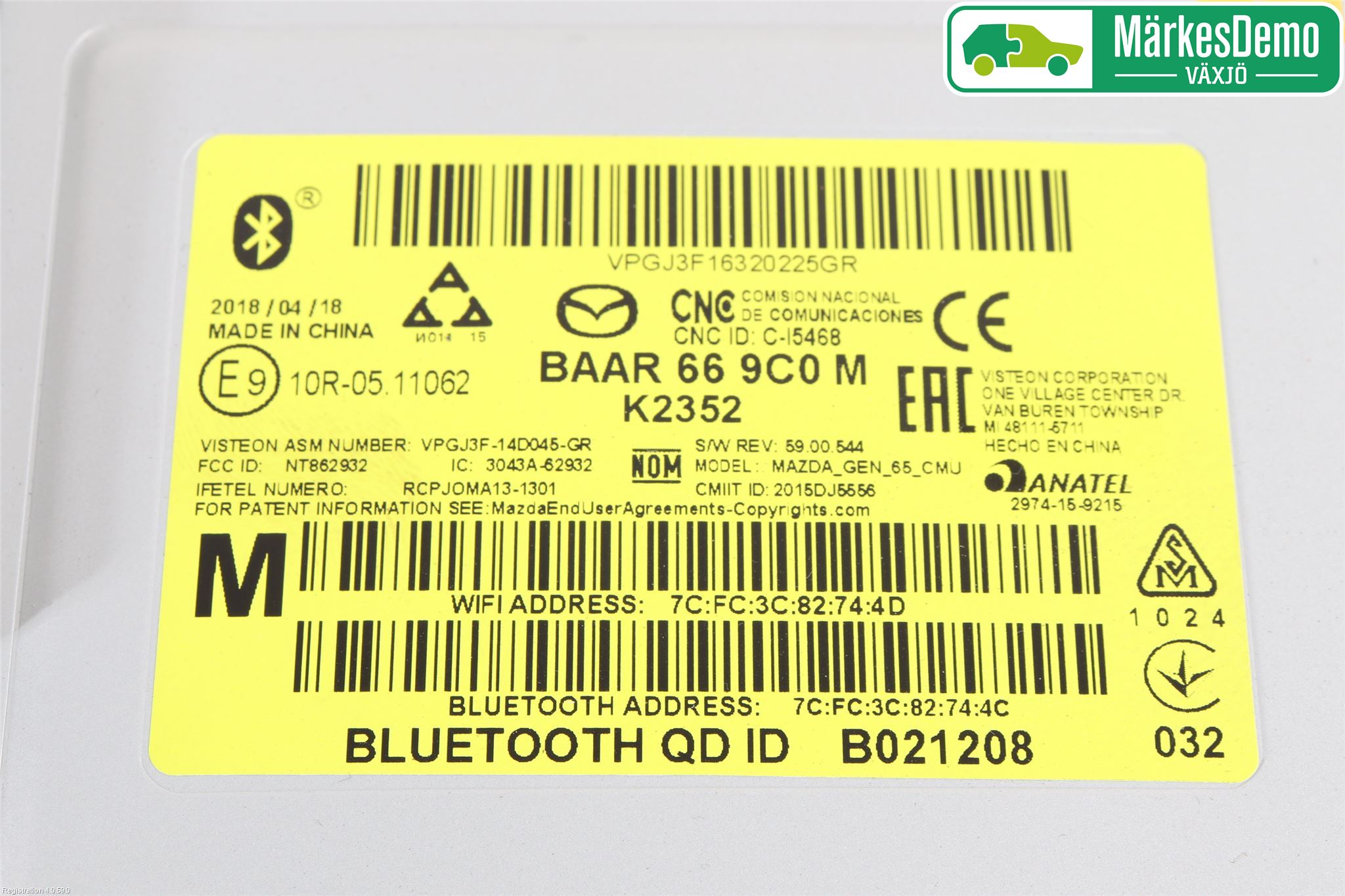 Mazda 3 III 14-19 Cd Radio - Multimediapanel