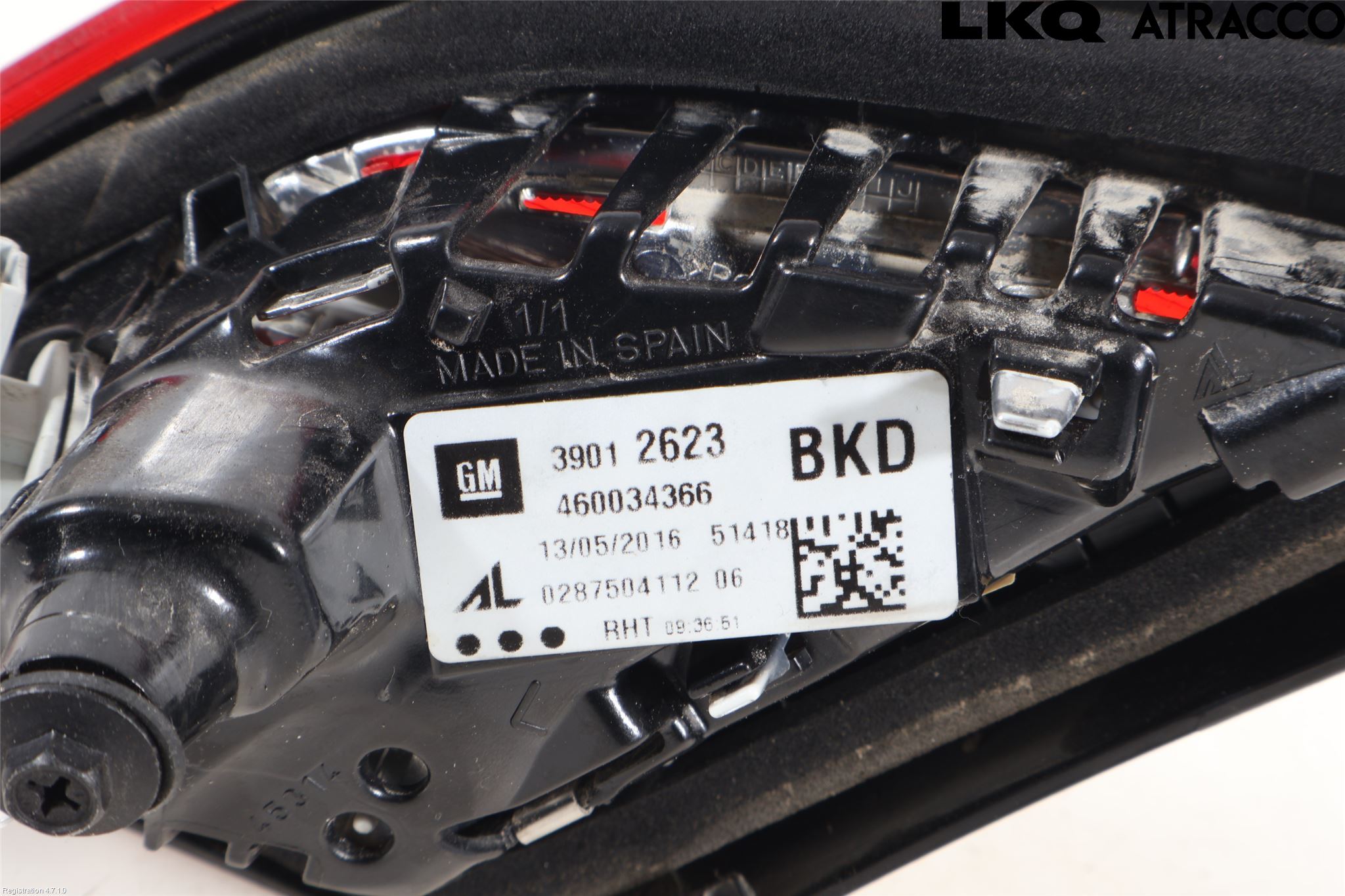 Opel CORSA E 15-19 Bakljus Lucka Vä