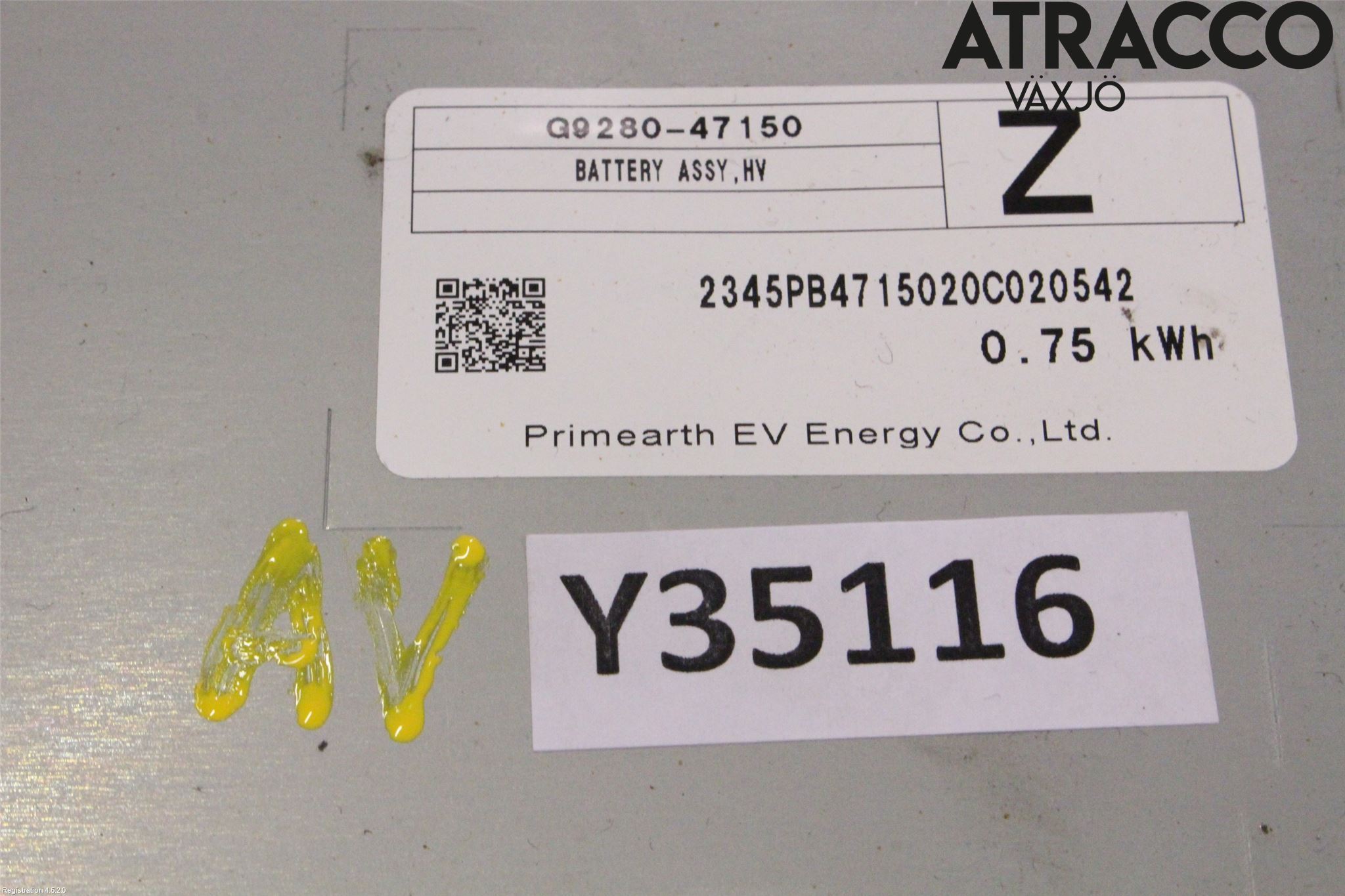 Toyota COROLLA 19- Batteri Högspänning