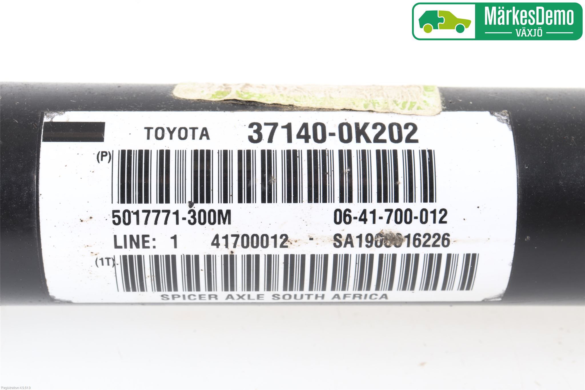 Toyota HILUX 16- Mellanaxel Främre 4Wd