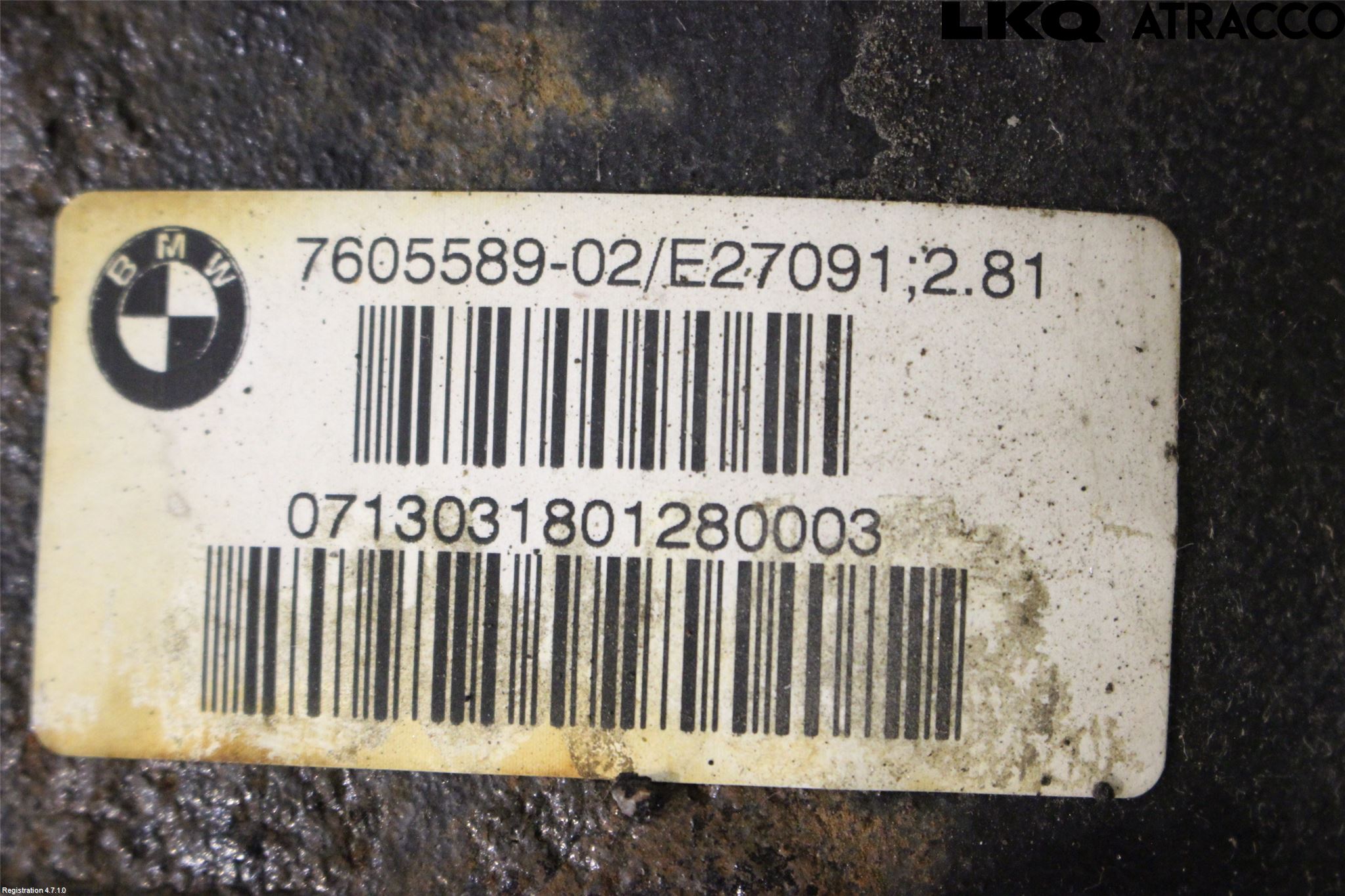 BMW 3 F30/F31/F80 12-19 Bakväxel-Diff