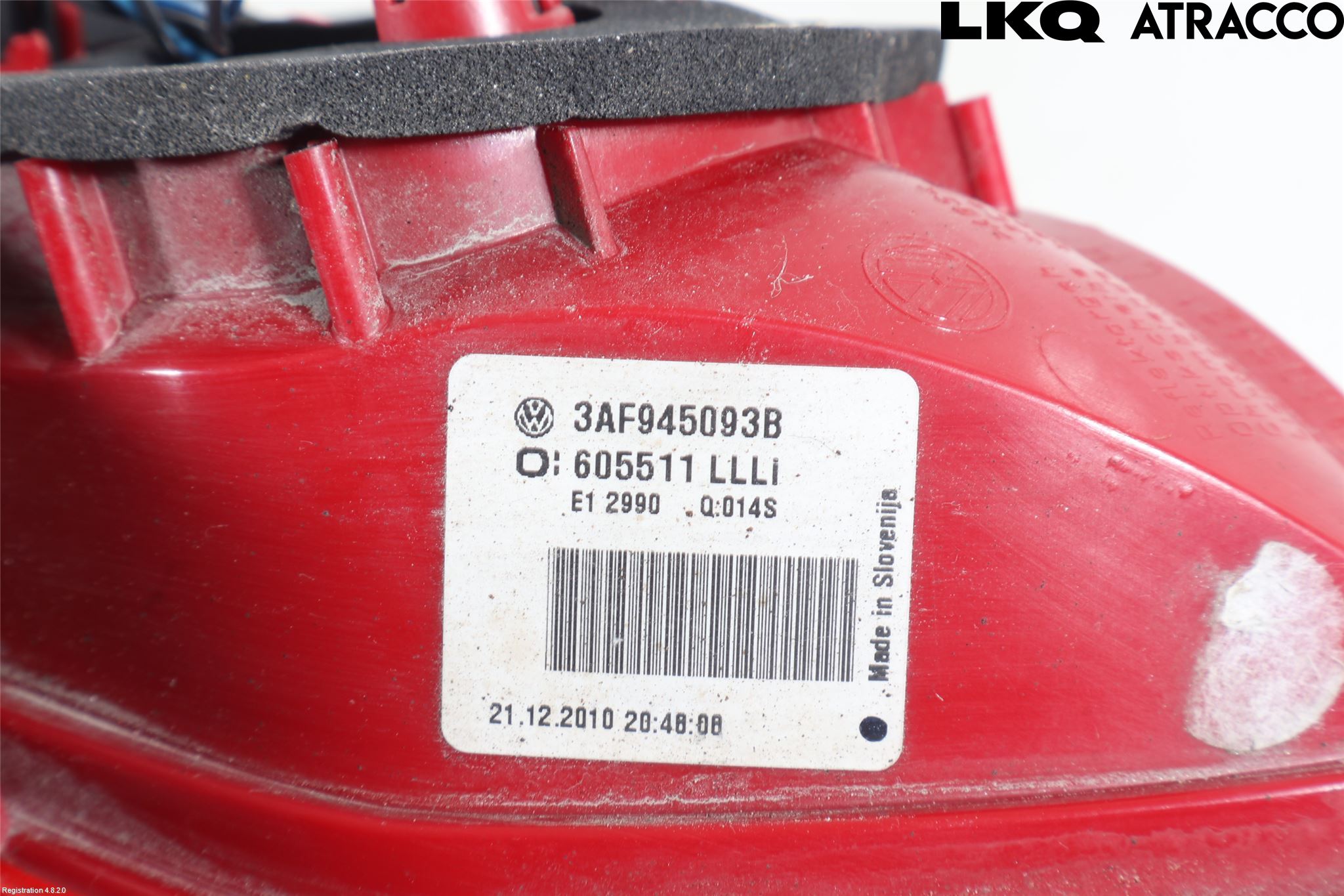 Volkswagen VW PASSAT 11-14 Bakljus Lucka Vä