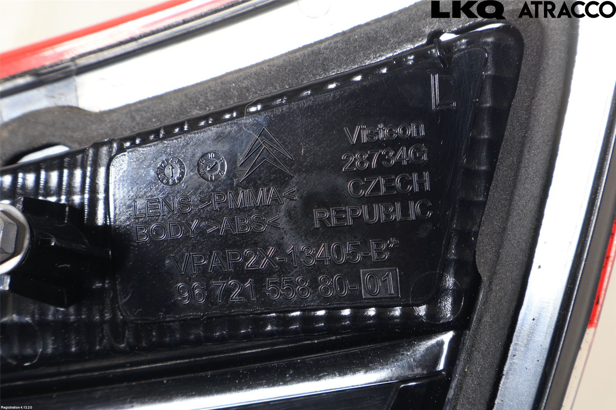 Citroen C4 II 11-18 Bakljus Lucka Vä