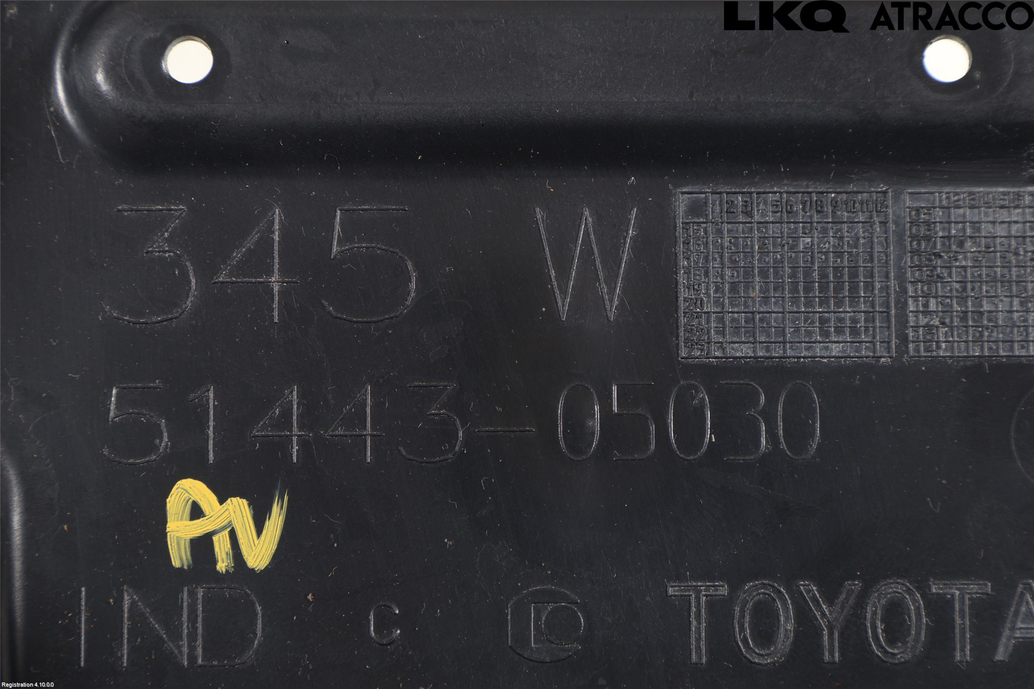 Toyota AURIS 13-19 Hasplåt Plåt-Plast