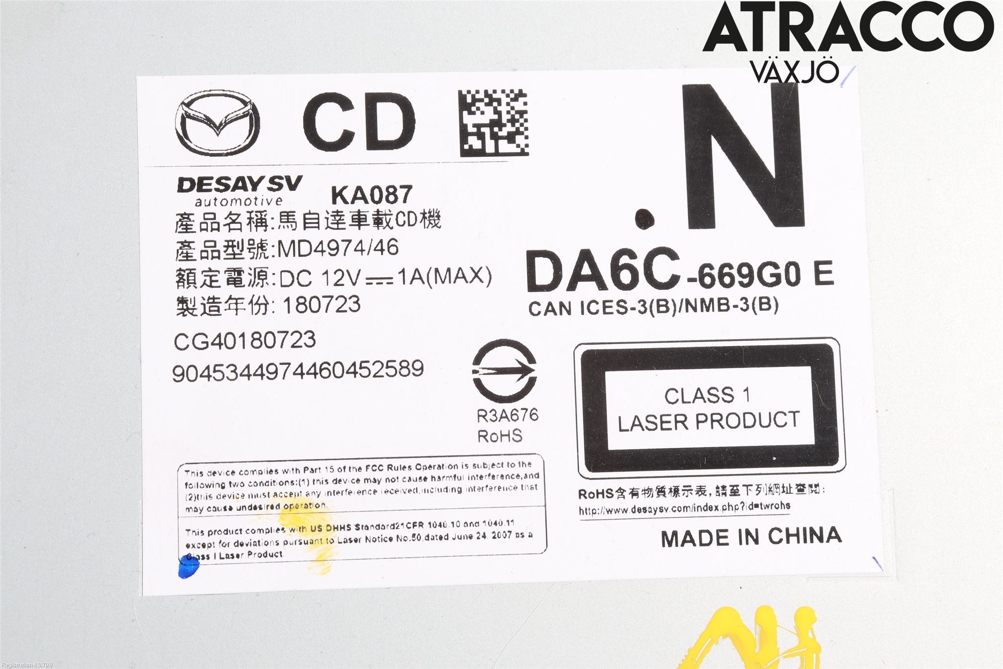 Mazda CX-3 Cd Radio - Multimediapanel