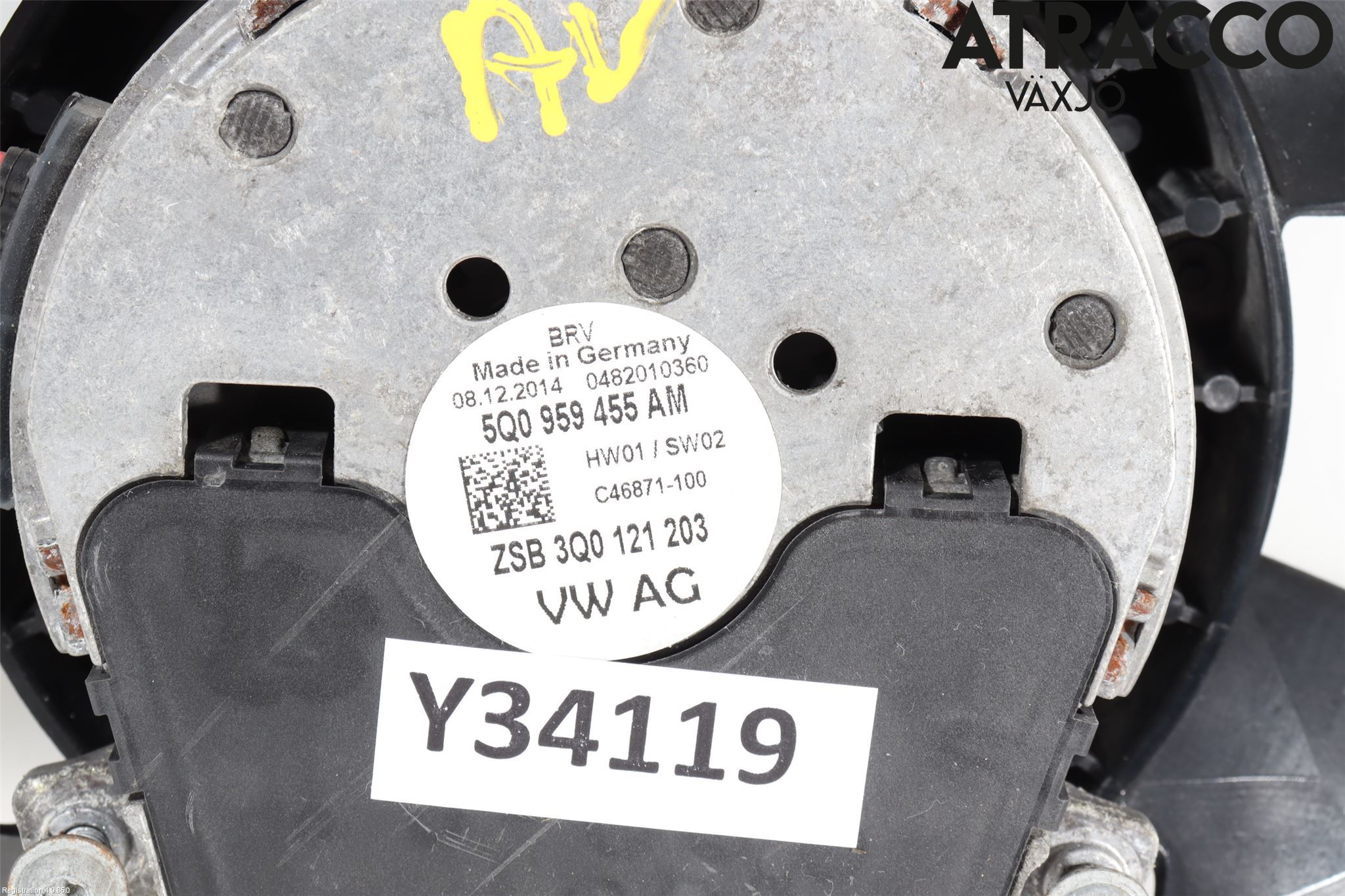 Volkswagen VW PASSAT 15-19 Kylfläkt-Vinge