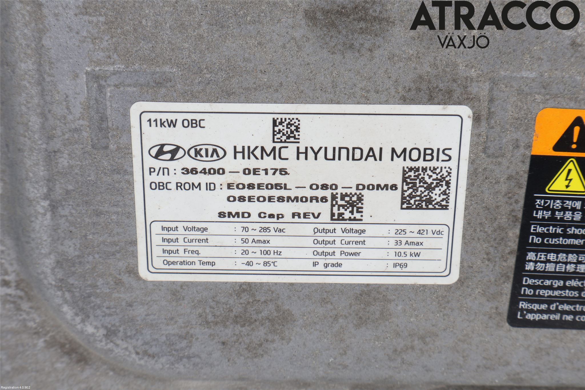 Hyundai KONA/ELECTRIC OS 18-23 Batteriladdare Högspänning
