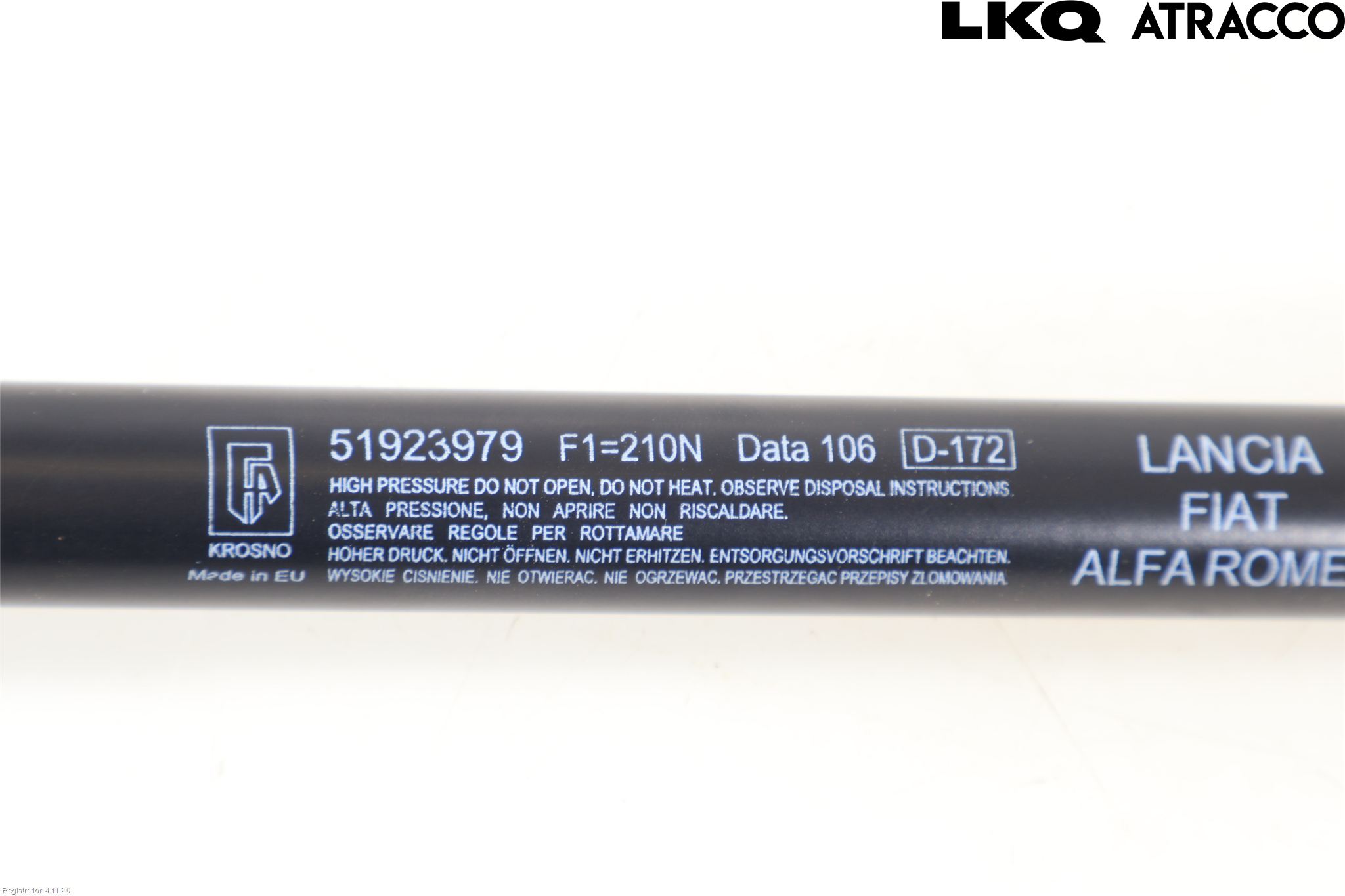 Fiat 500L 13-19 Gasfjäder Motorhuv