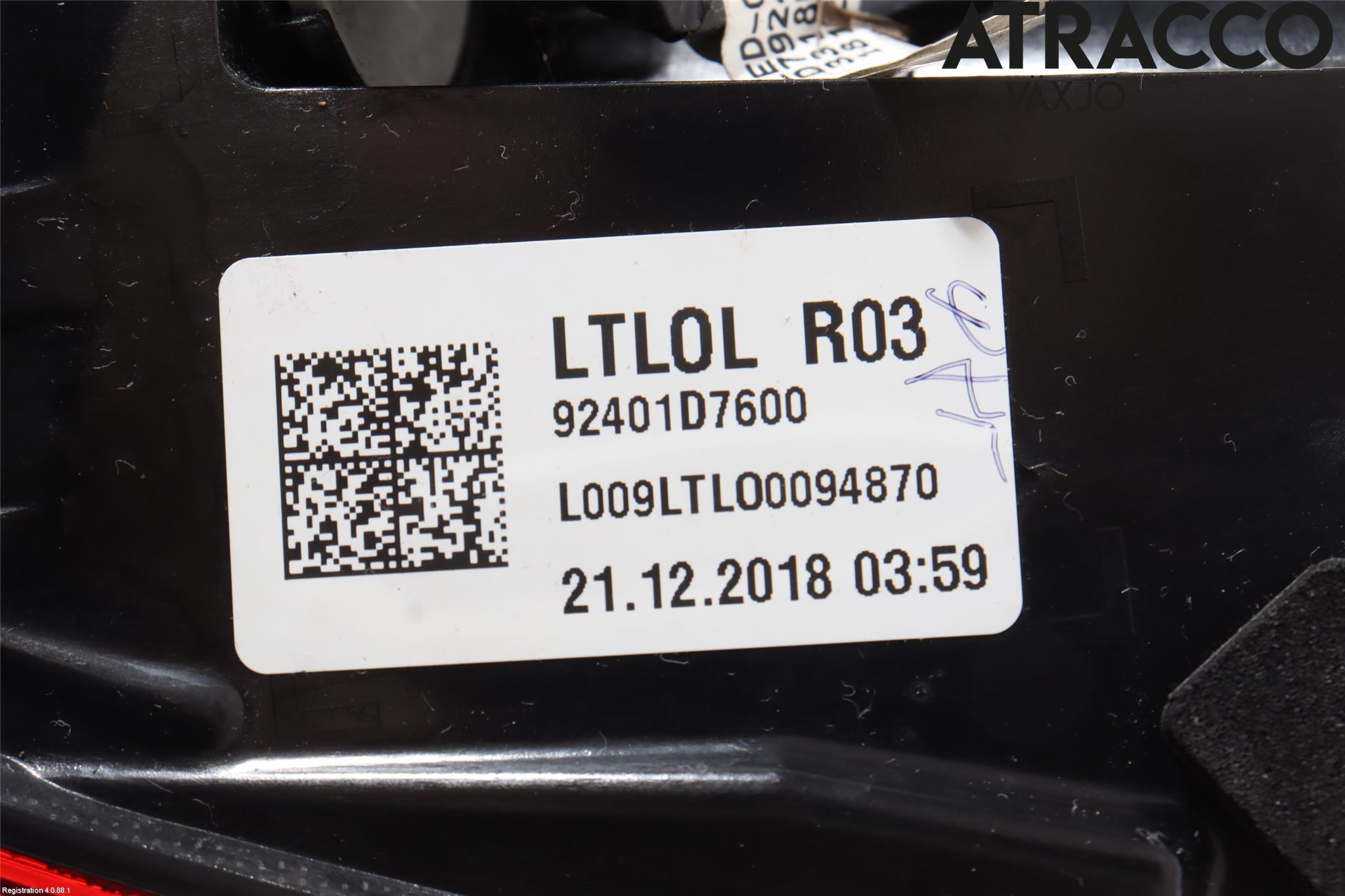 Hyundai TUCSON 05- Bakljus Vänster