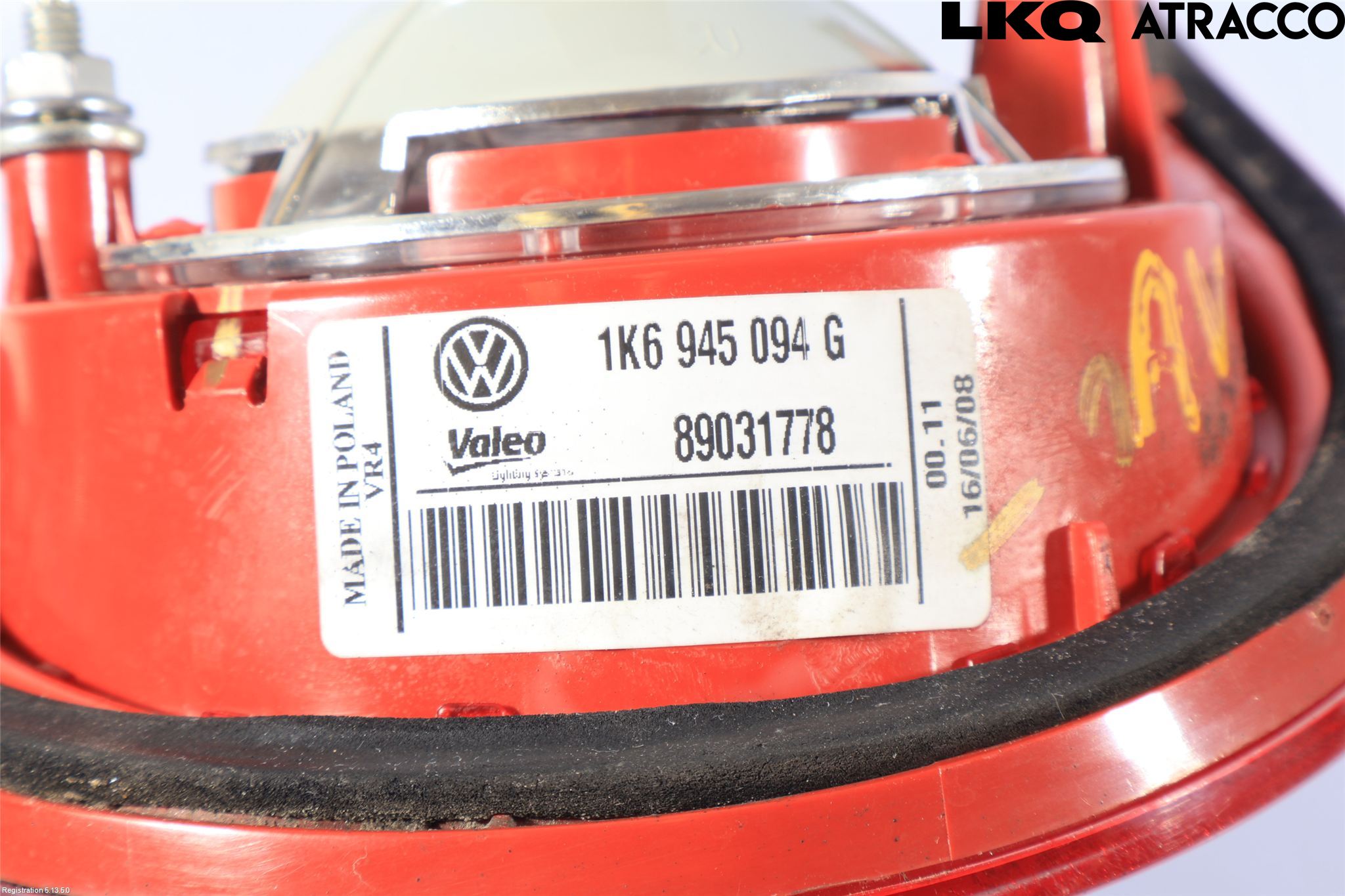 Volkswagen VW GOLF V 04-09 Bakljus Lucka Hö