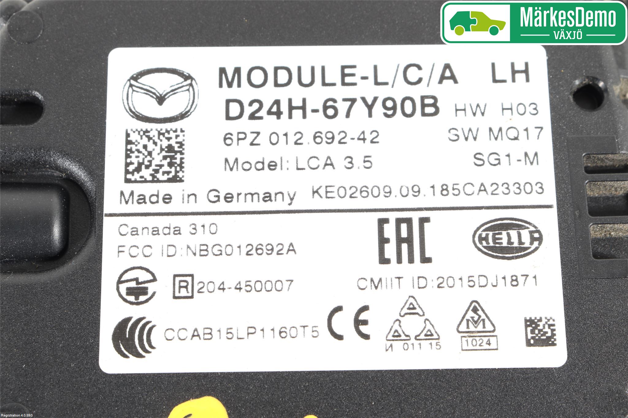 Mazda CX-3 Sensor Aktivt Kollisionsskydd