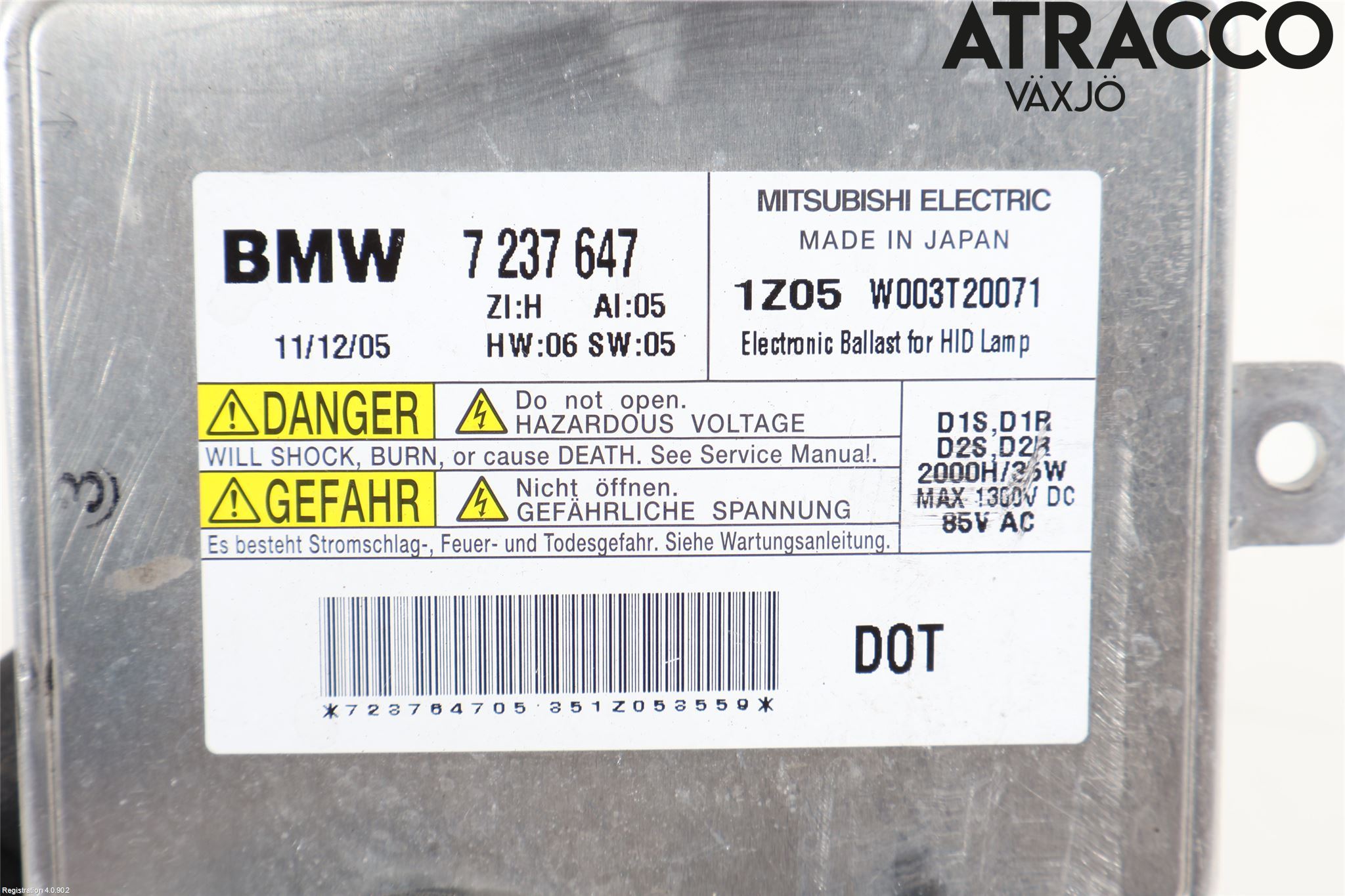 BMW 5 F10/F11/F18 09-17 Styrenhet Strålkastare
