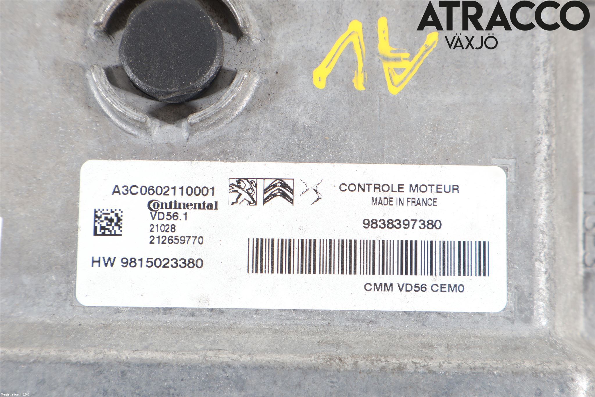 Peugeot 2008/E-2008 20- Styrenhet Insprut Bensin