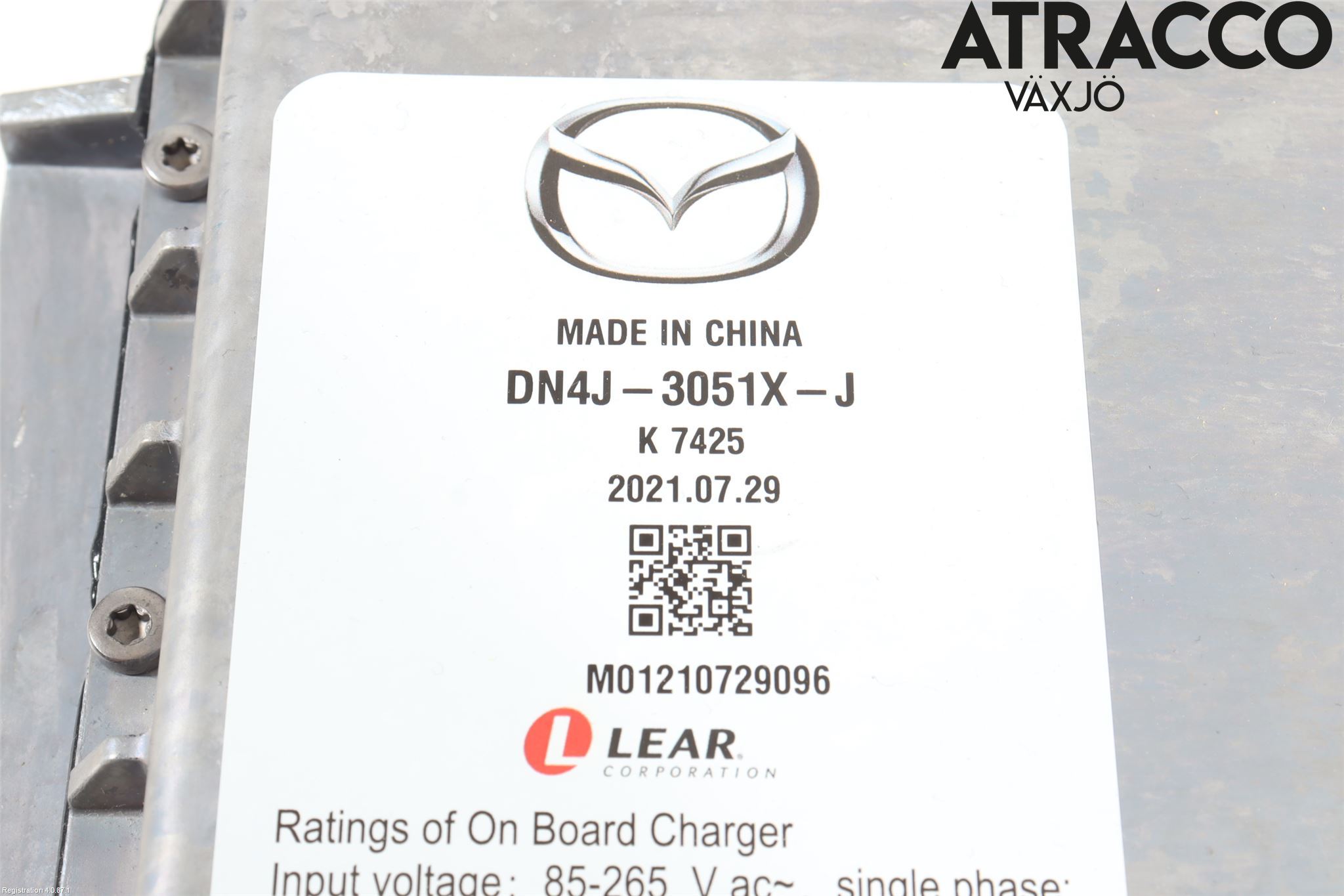 Mazda MX-30 20- Batteriladdare Högspänning