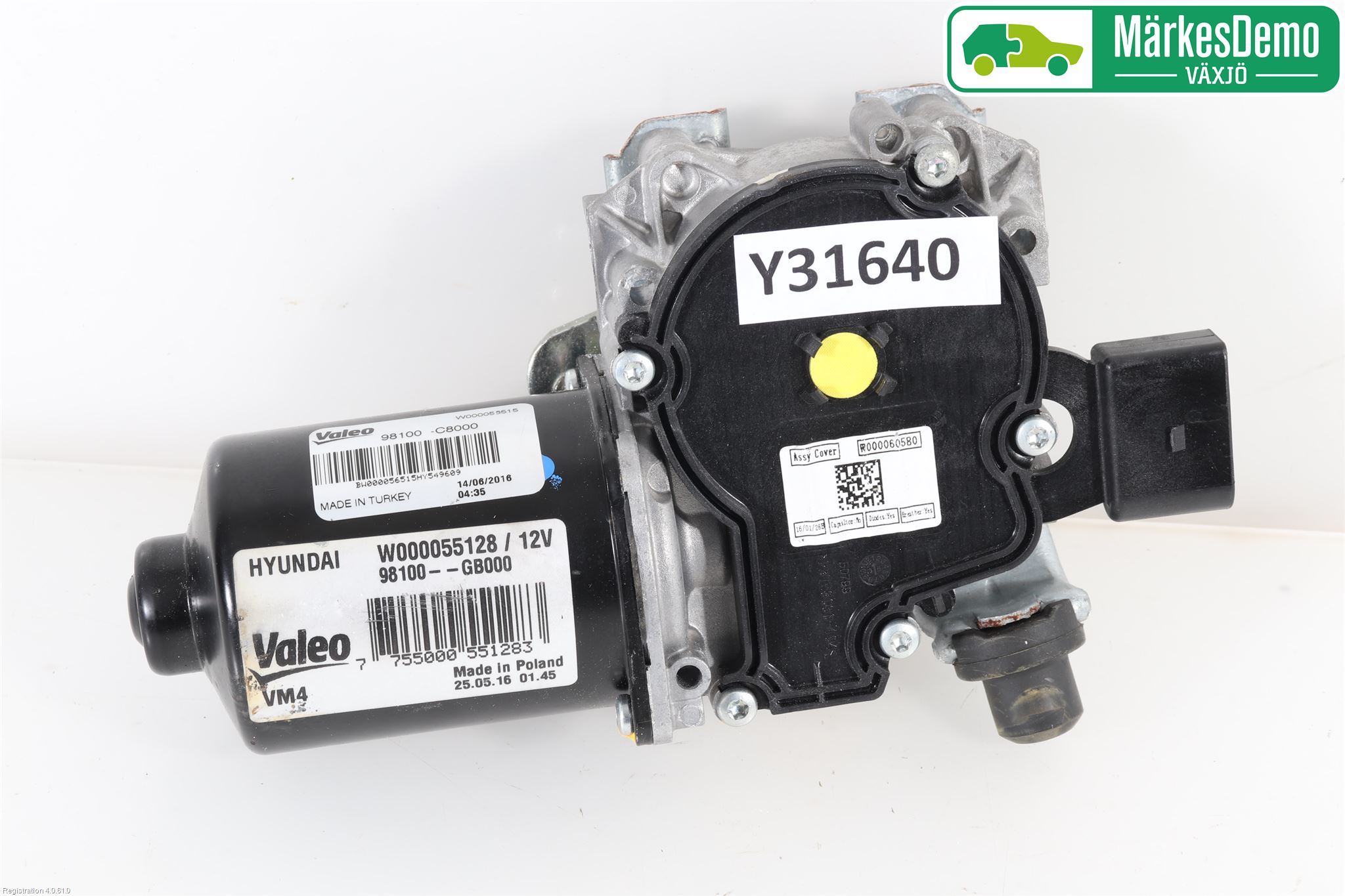 Hyundai i20 GB 15-20 Torkarmotor Vindruta