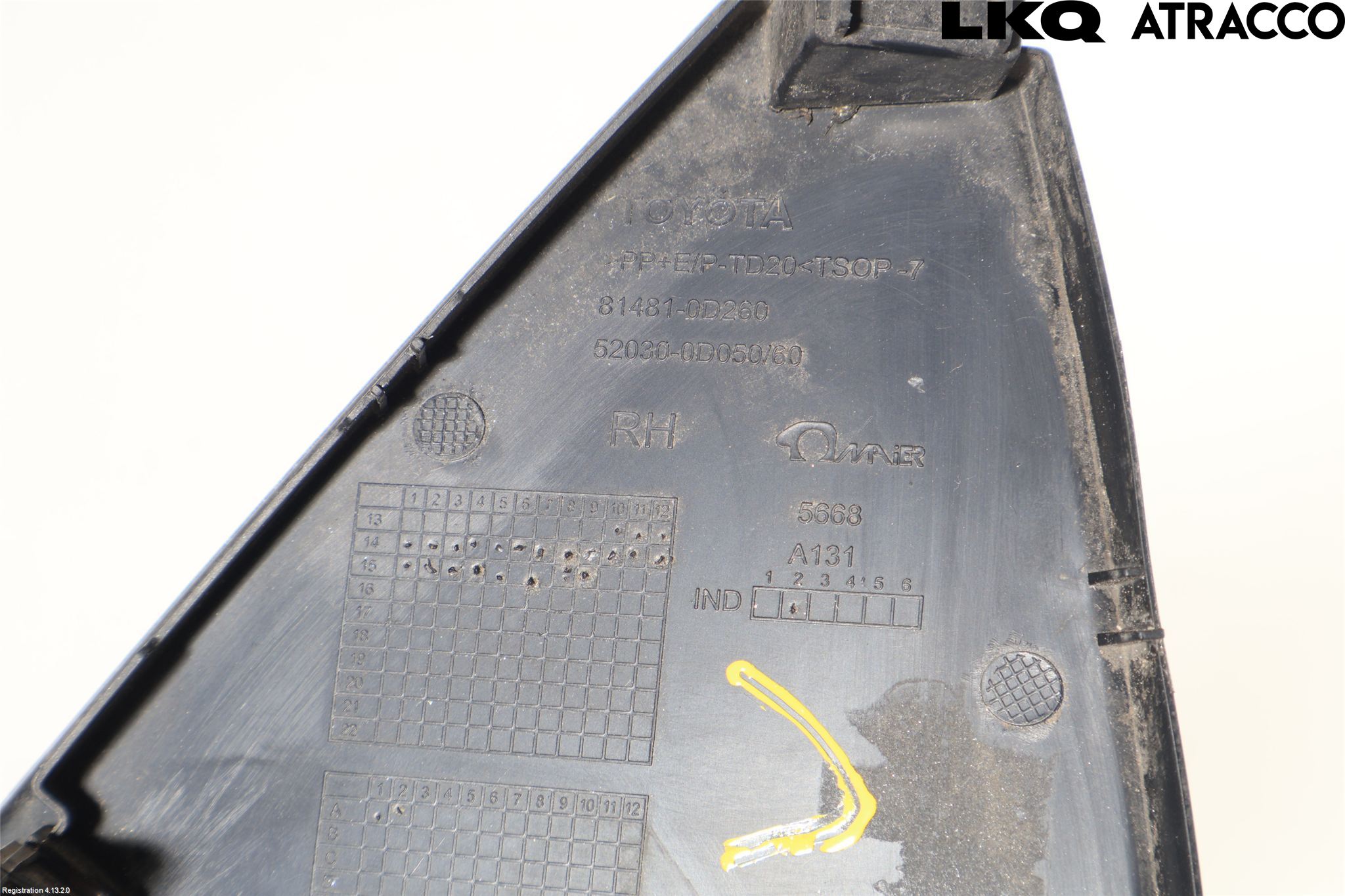 Toyota YARIS XP130 15-20 Dimljussarg Fram