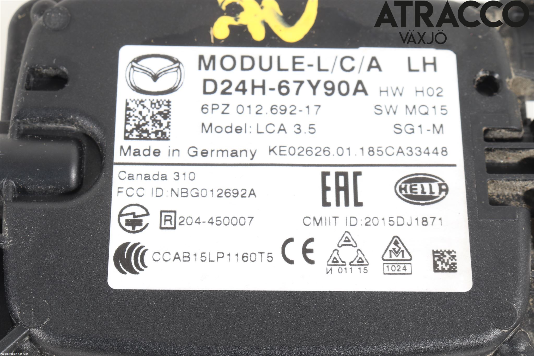 Mazda CX-3 Sensor Aktivt Kollisionsskydd